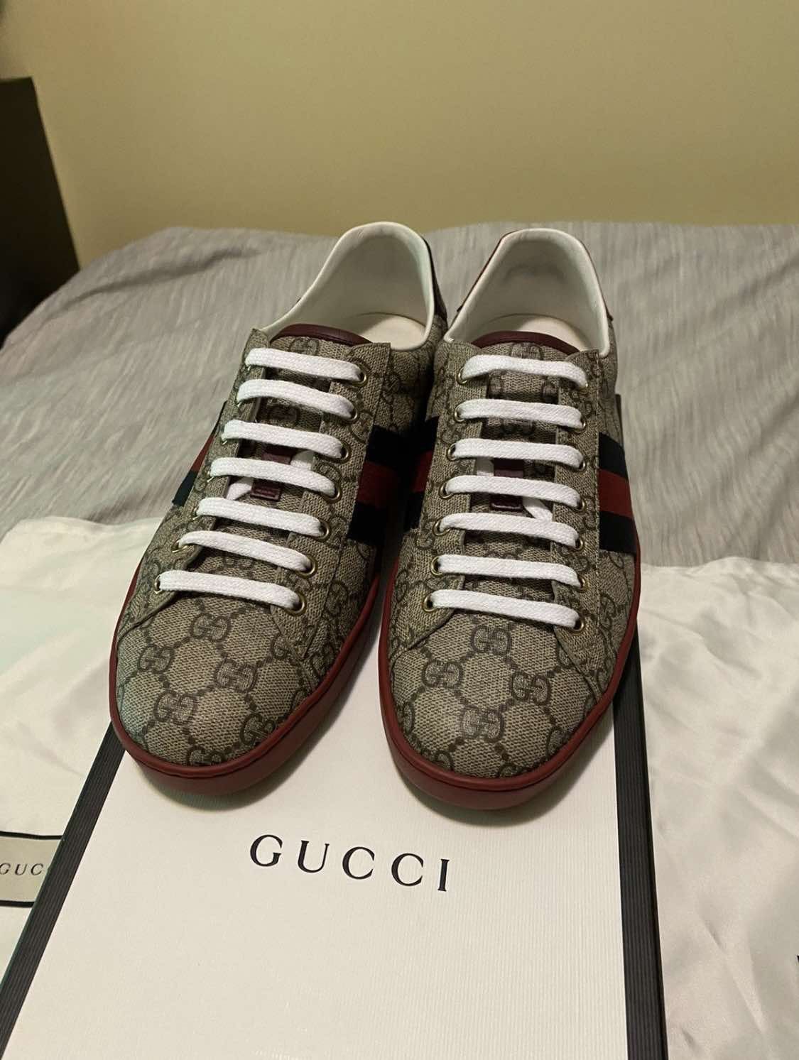 Gucci Gucci GG Supreme New Ace Sneakers Size US 9 / EU 42 - 8 Thumbnail