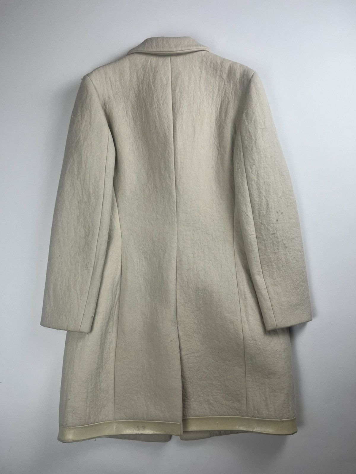 Prada Prada Cream White Wool Double Breasted Wool Coat FW 1998 Size S / US 4 / IT 40 - 8 Thumbnail