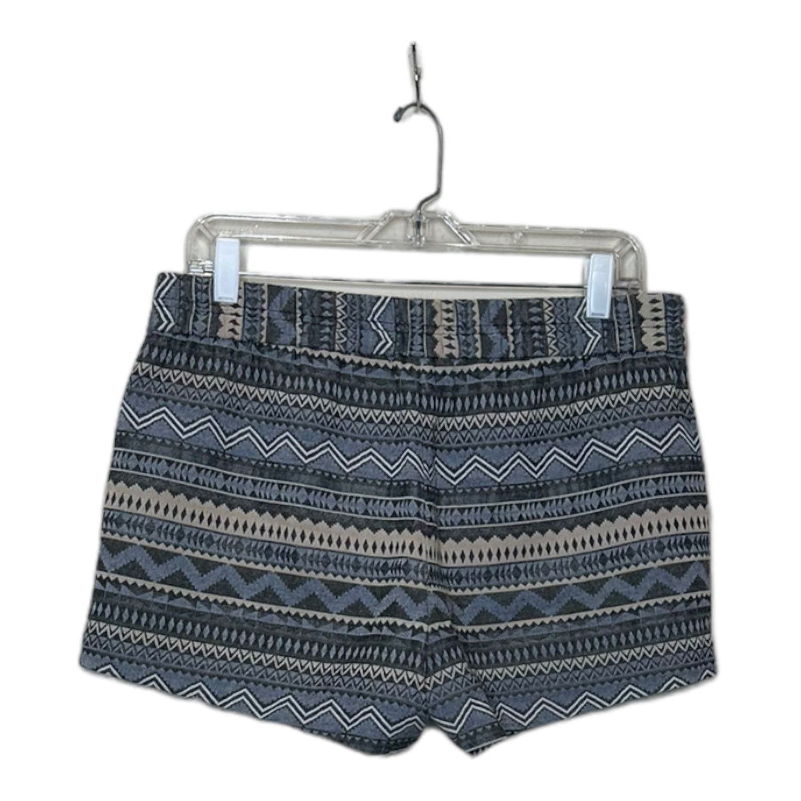 J.Crew J.CREW Blue-Gray Tribal Print Pockets Pull On Shorts size 8 Size 30" / US 8 / IT 44 - 7 Thumbnail