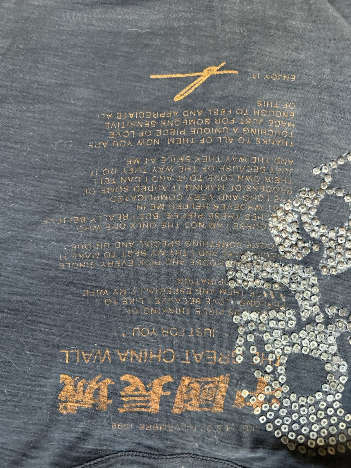 The Great China Wall Swarovski Skull Long Sleeve 2005 Size US S / EU 44-46 / 1 - 7 Thumbnail