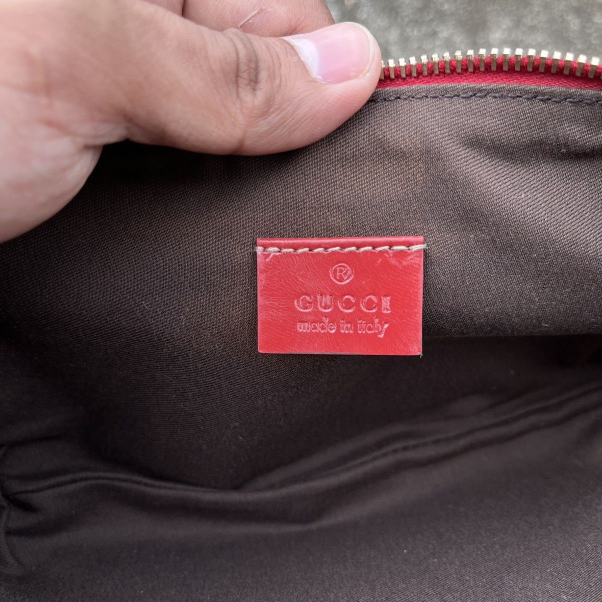 Gucci Gucci “Love Gucci” Heart Tattoo Monogram Canvas Shoulder Bag Size ONE SIZE - 11 Thumbnail