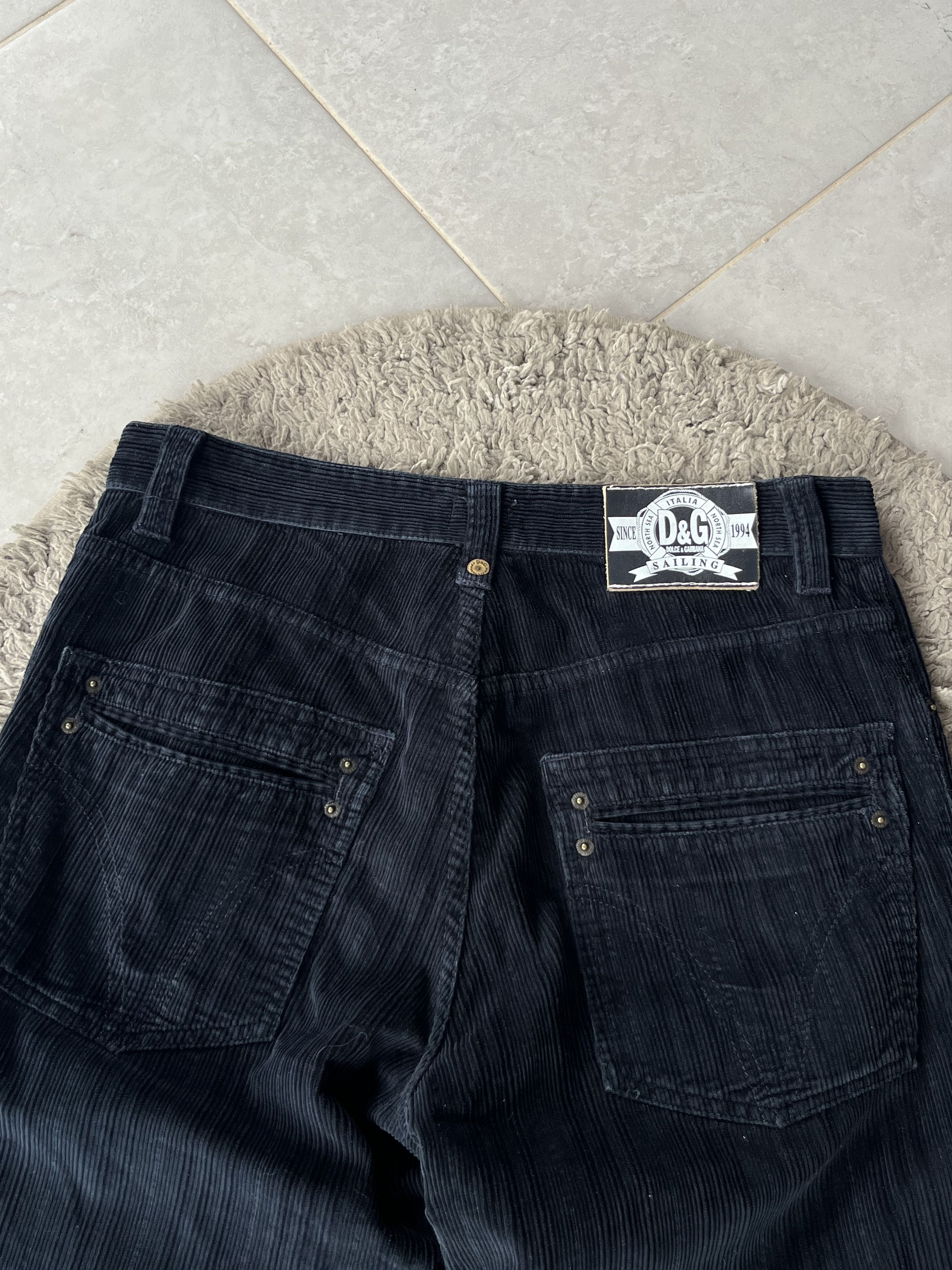 Dolce & Gabbana DOLCE&GABBANA Vintage Vilvet Pants Straight Oversize Fit Size US 30 / EU 46 - 7 Thumbnail