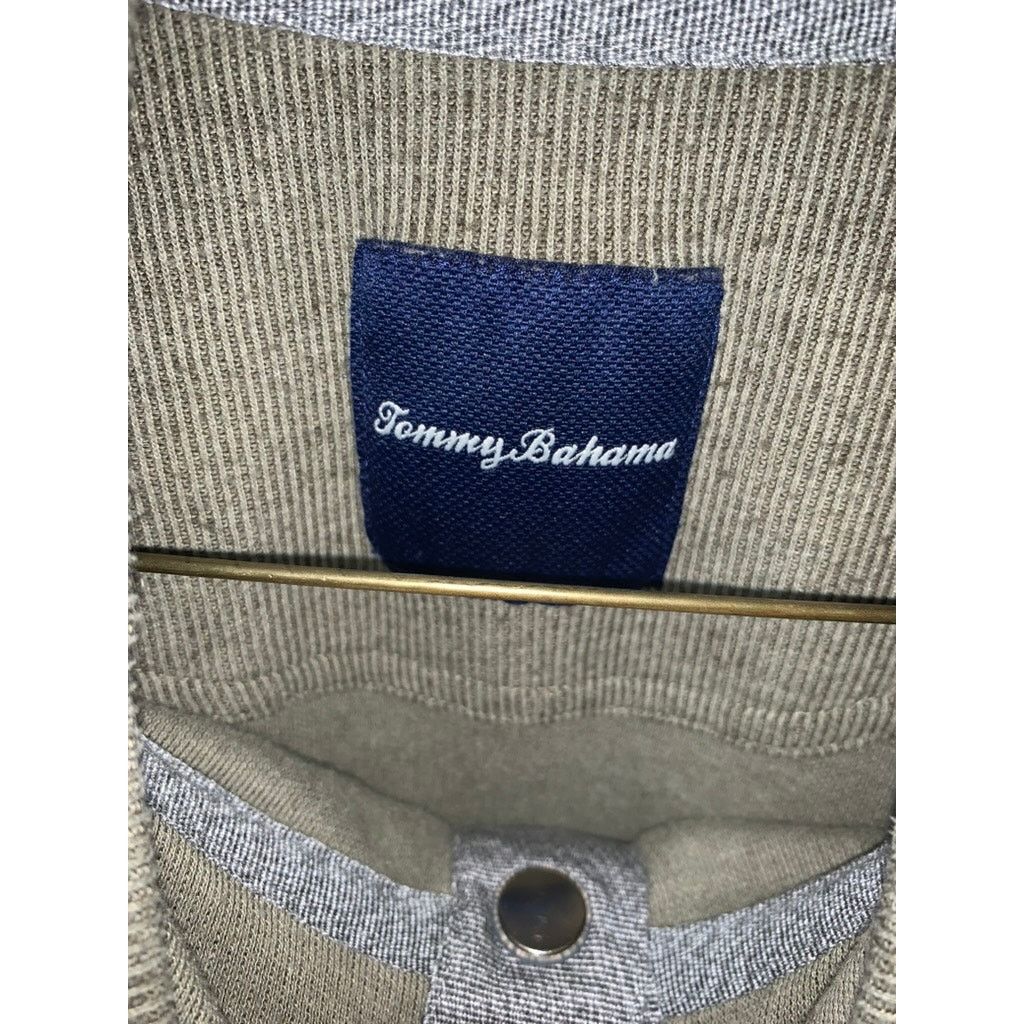 Tommy Bahama Tommy Bahama Men's XL Green Henley Mock Neck Sweater Size US XL / EU 56 / 4 - 3 Thumbnail