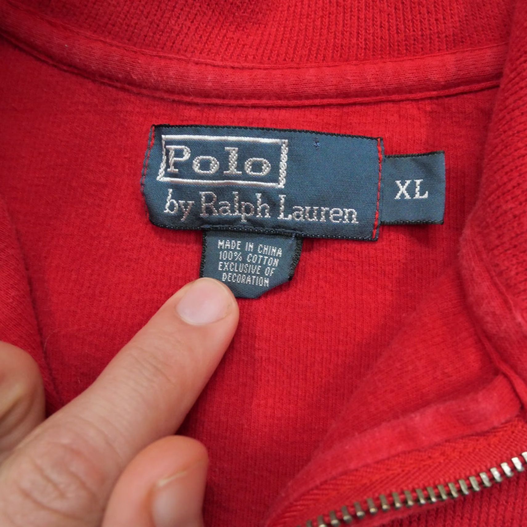 Ralph Lauren VINTAGE Ralph Lauren Sweater Mens XL Red Mock Neck Cotton Pullover Golf Pony Embroidered Size US XL / EU 56 / 4 - 5 Thumbnail