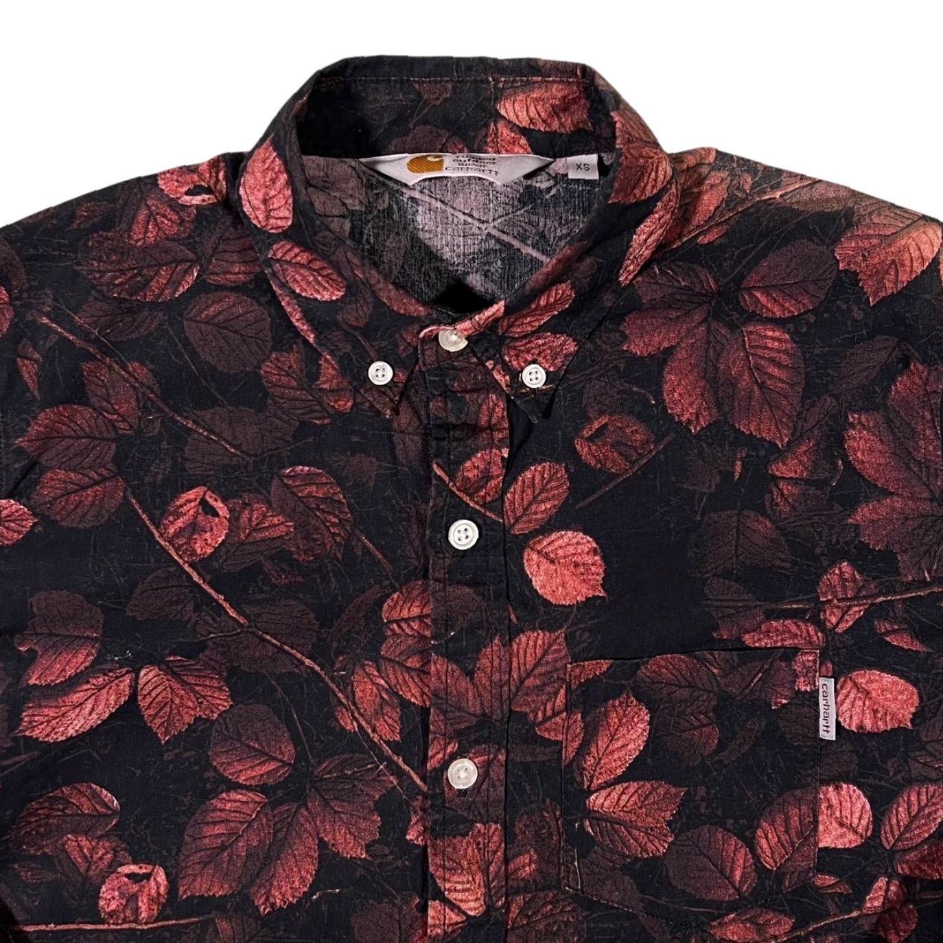 Carhartt Carhartt Shirt Long Sleeve Button-Up Cotton XS Black Floral Leaves Patterned Button-Up Mens XS Shirt Size US XS / EU 42 / 0 - 2 Thumbnail