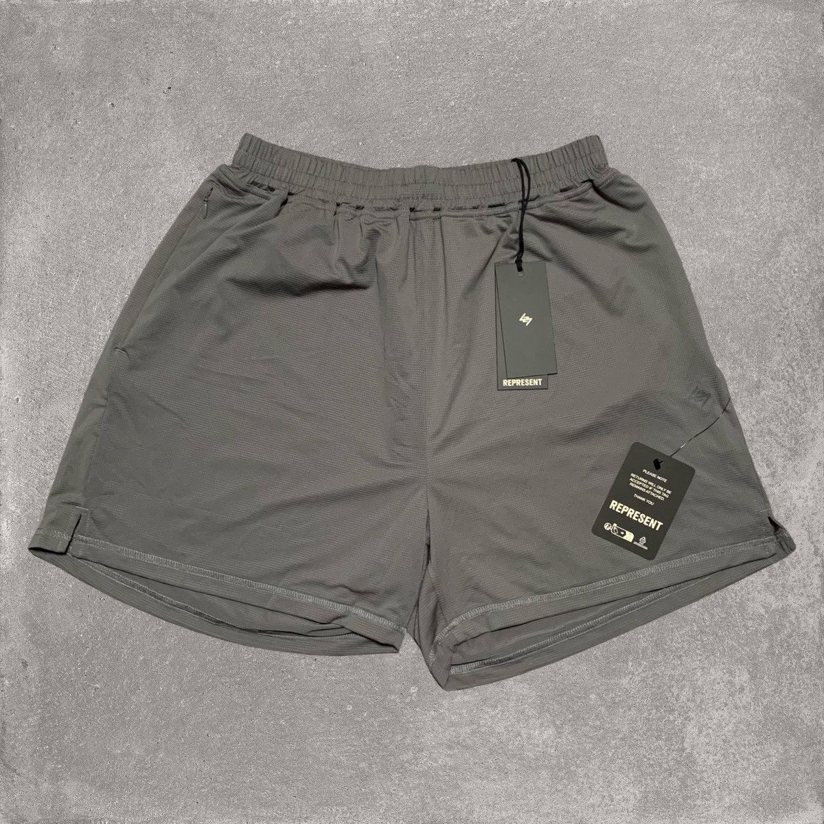 Represent XS Shorts 247 Mesh Pewter Grey Bottoms