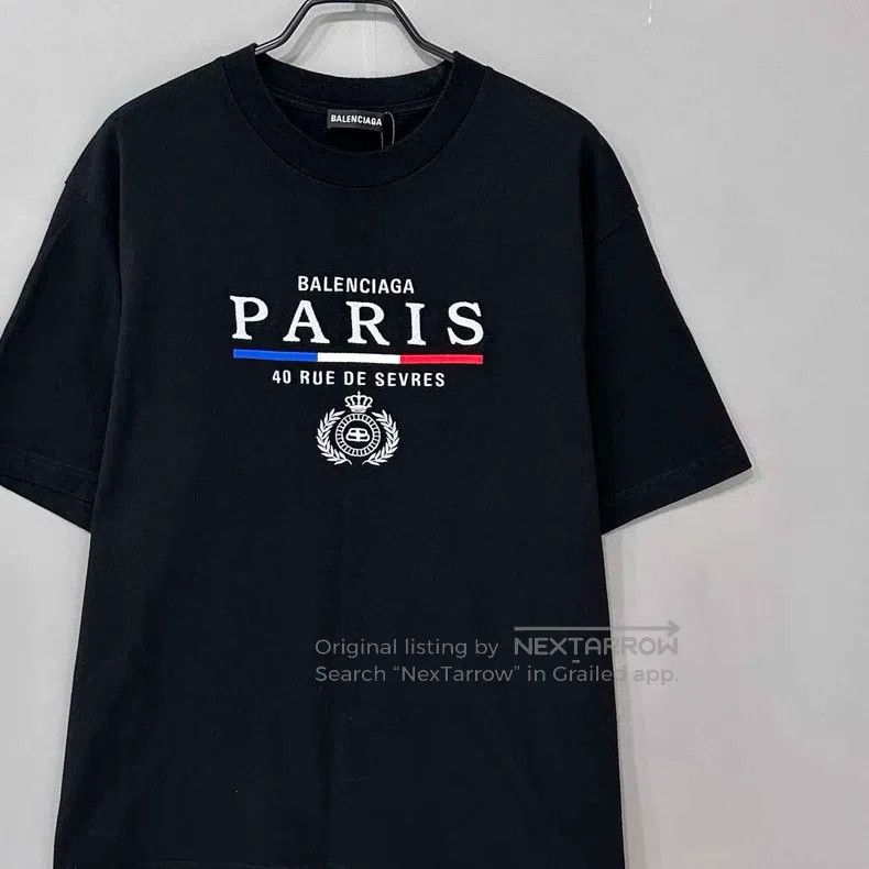 Balenciaga Balenciaga Black embroidery wheat short-sleeve Size US S / EU 44-46 / 1 - 2 Thumbnail