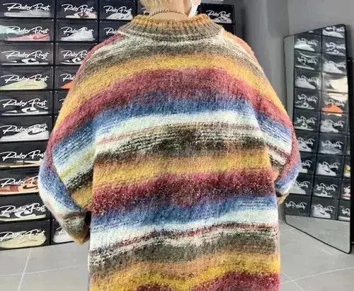 Other Striped Knit Orange Cardigan Sweater Size US M / EU 48-50 / 2 - 2 Thumbnail