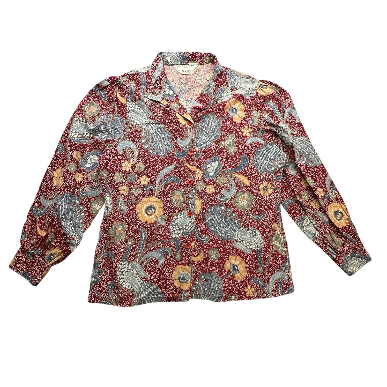 Other Vintage 70s JC Penney Paisley Long Sleeve Shirt Womens M Size M / US 6-8 / IT 42-44 - 1 Thumbnail