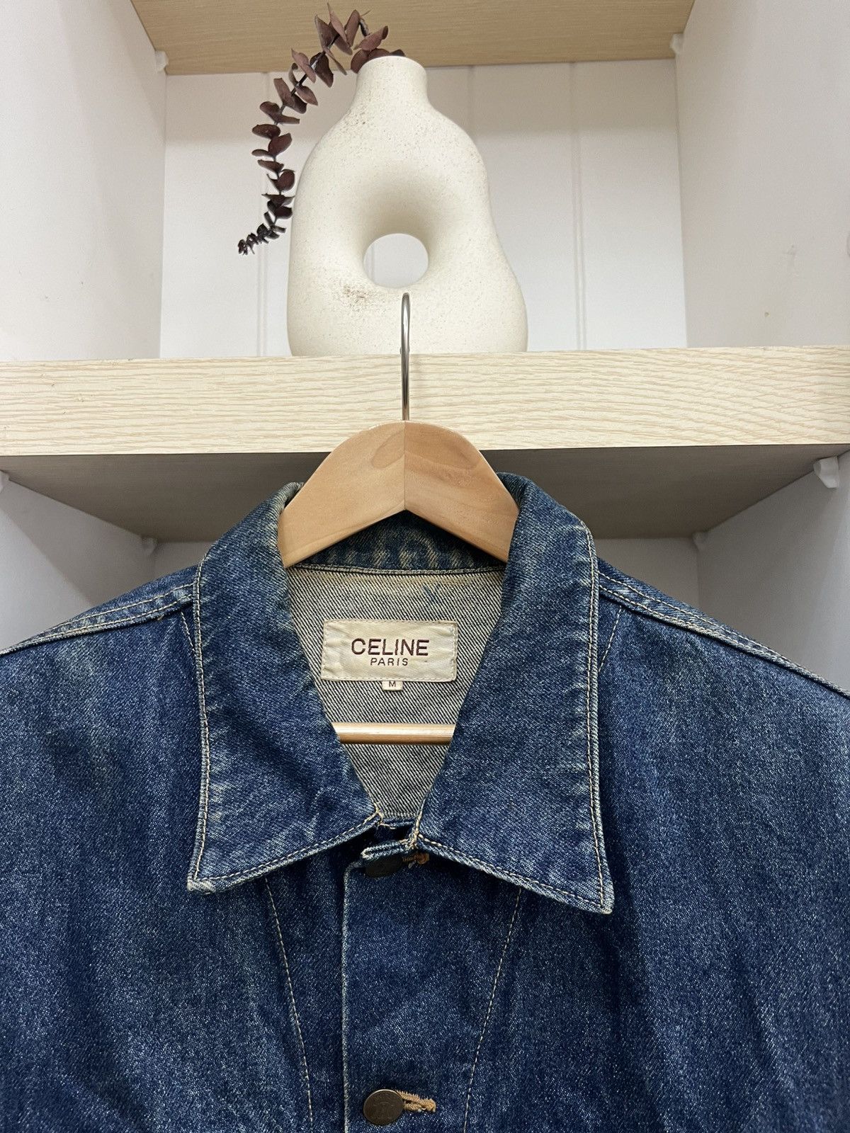 Celine × Designer CELINE DENIM TRUCKER JACKET Size US M / EU 48-50 / 2 - 3 Thumbnail
