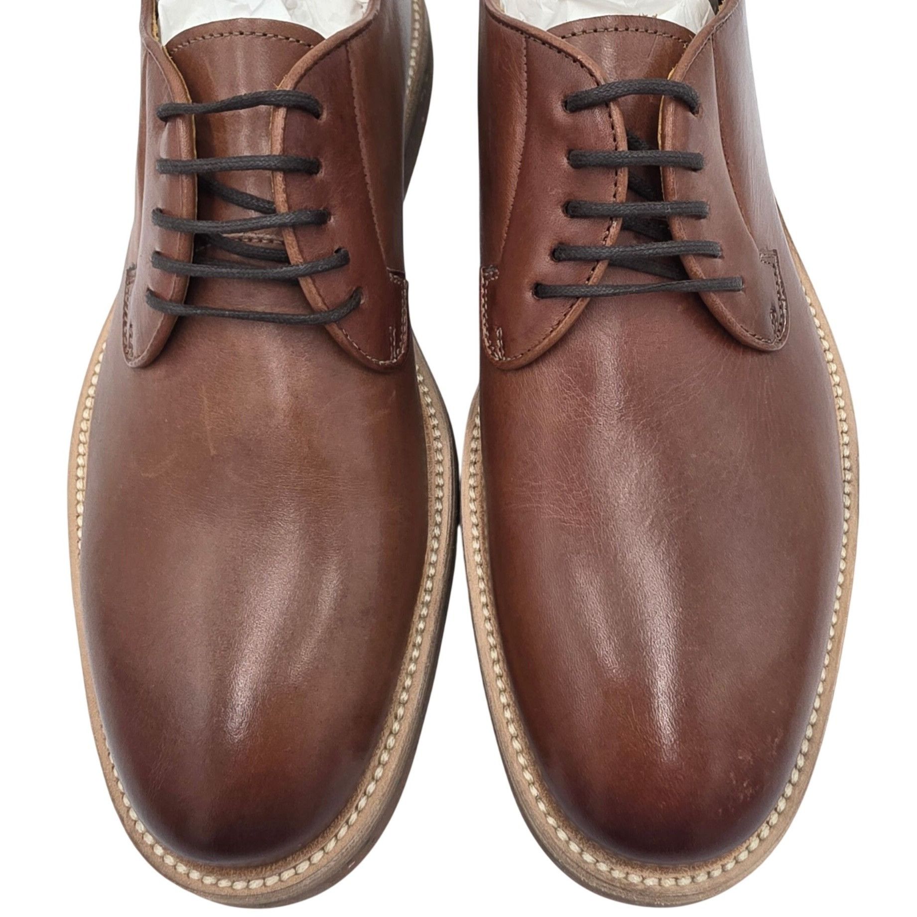 Barneys New York NEW Barneys New York 7656 Maine Burnished Brown Leather Derb Size US 8.5 / EU 41-42 - 16 Thumbnail