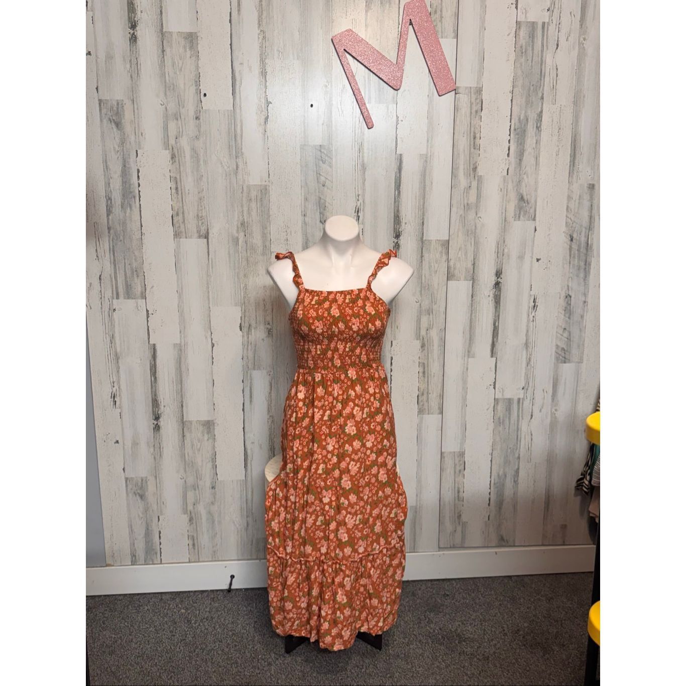 Other Coco & Sky Floral Smocked Maxi Dress – Ruffle Straps, Tiered Size M / US 6-8 / IT 42-44 - 1 Thumbnail
