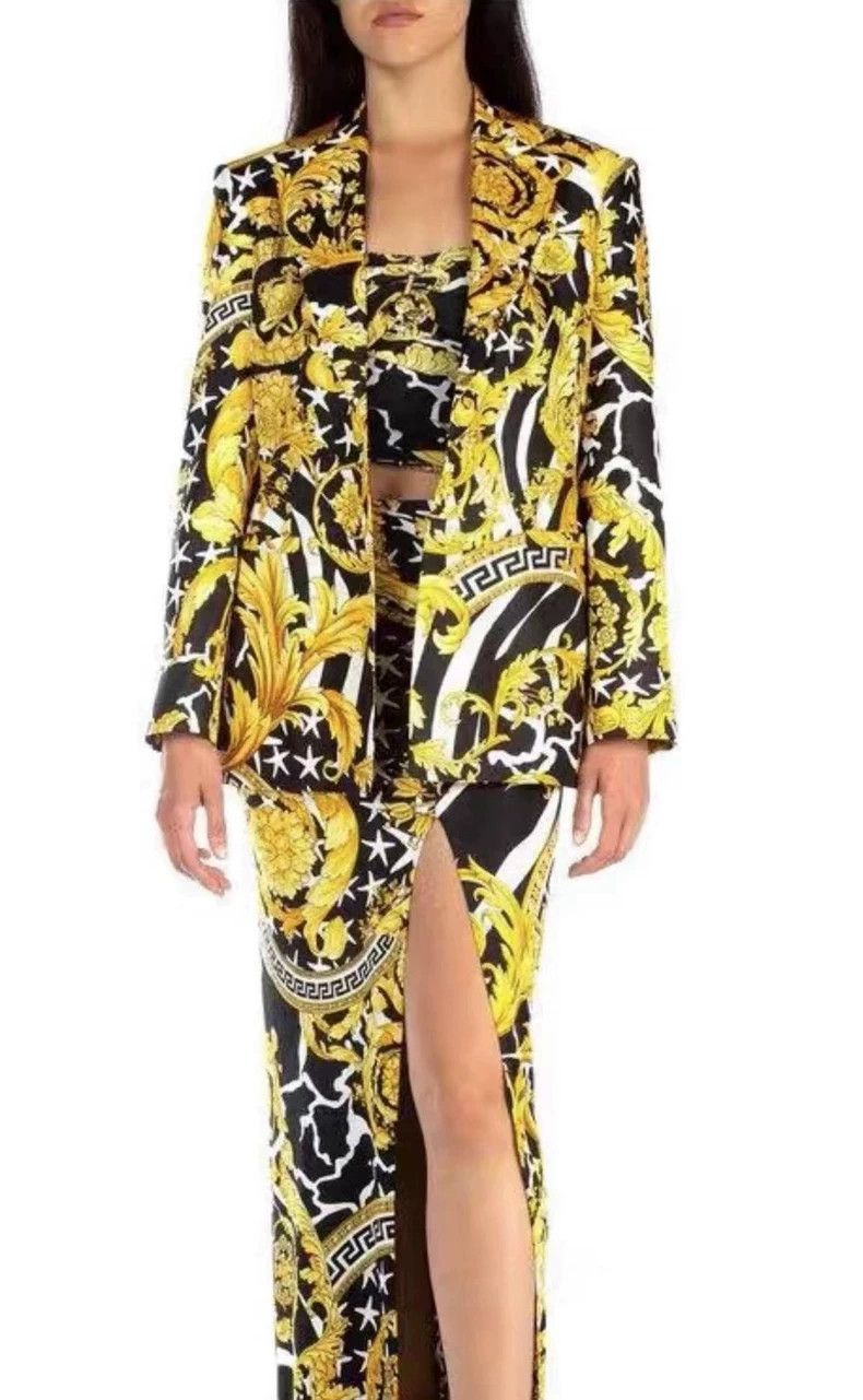 Versace Versace Baroque style suit top coat Size S / US 4 / IT 40 - 1 Thumbnail