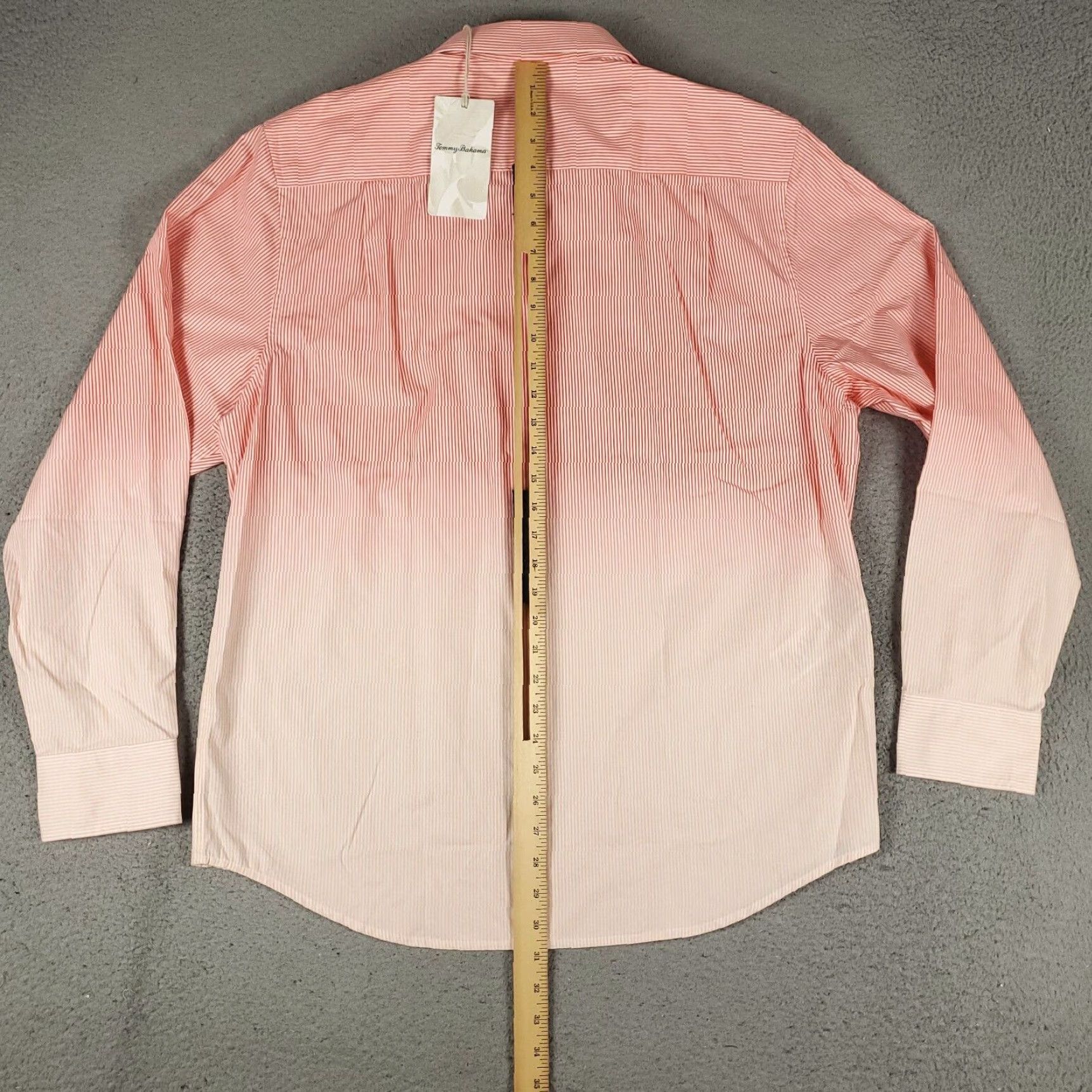 Tommy Bahama Tommy Bahama Shirt Mens Large Pink Striped Cotton Button-Up Long Sleeve Shirt Size US L / EU 52-54 / 3 - 5 Thumbnail