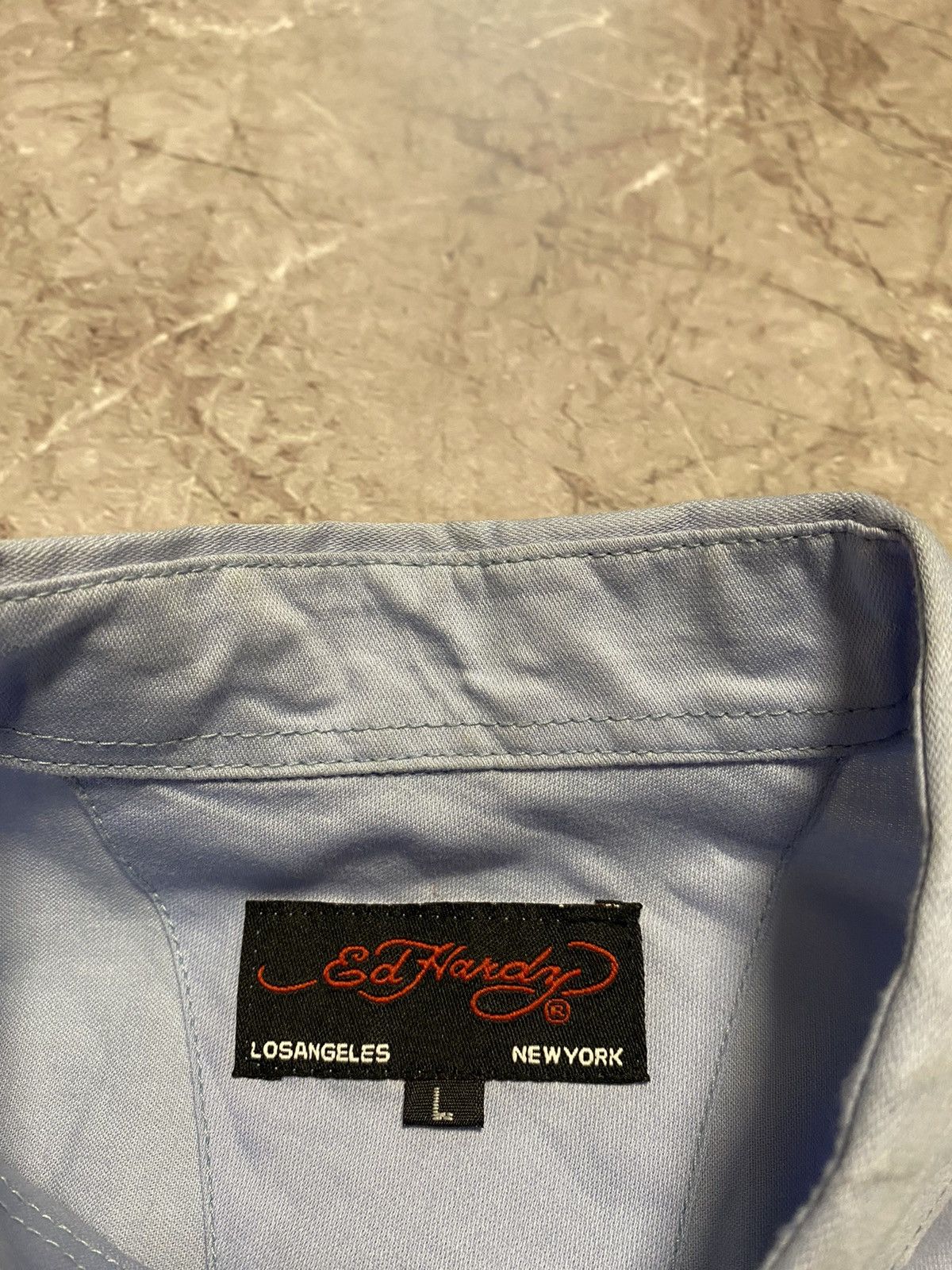 Ed Hardy × Vintage Ed Hardy Shirt Size L Size 38L - 8 Thumbnail