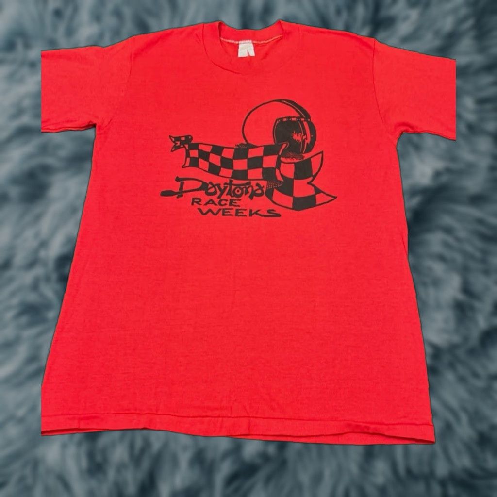 Vintage VINTAGE Daytona Race Week T-Shirt Mens L Red 80s 90s USA Florida Speedway Unbranded Shirt Mens Size US L / EU 52-54 / 3 - 1 Thumbnail