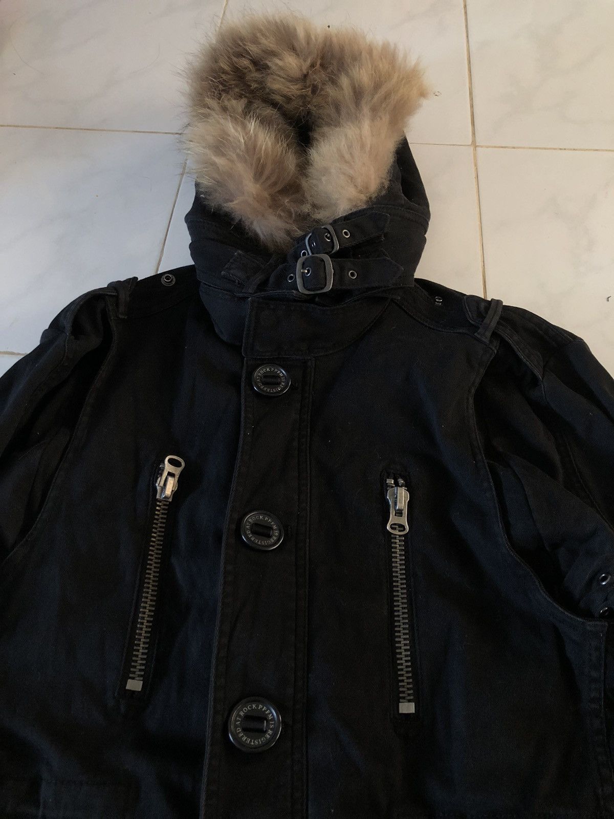 Japanese Brand × PPFM × Vintage PPFM Punk Jacket Fur Hoodie Size US M / EU 48-50 / 2 - 6 Thumbnail