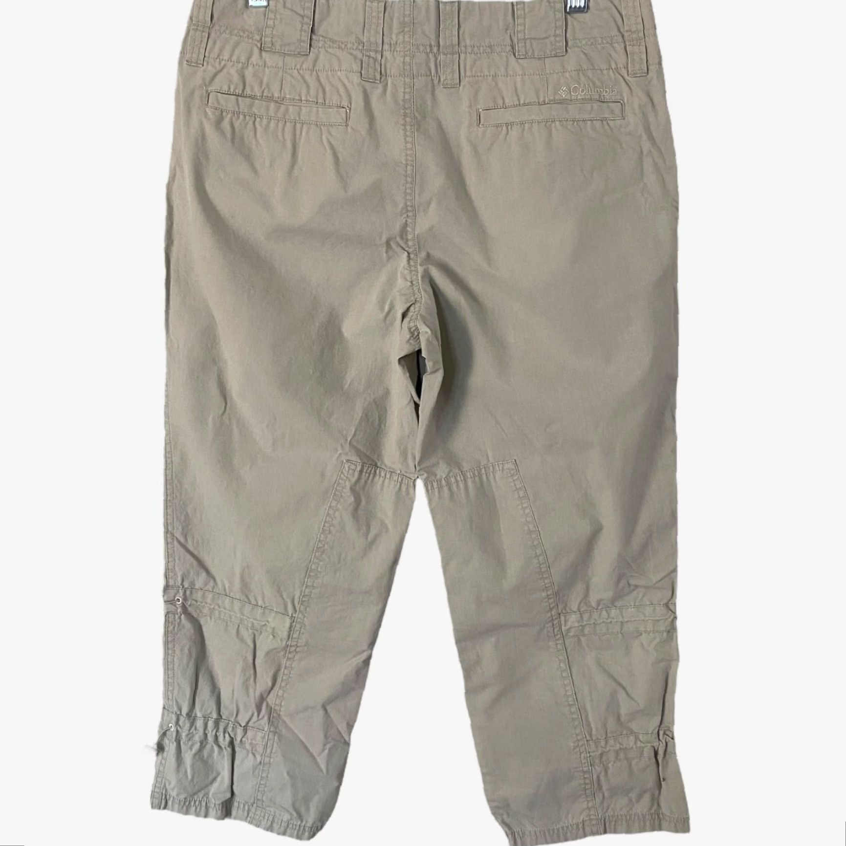 Vintage Columbia Cropped Capri Hiking Pants Women 10 Tan Pockets Outdoor Gear/Outerwear (Cropped) Size 32" / US 10 / IT 46 - 4 Thumbnail