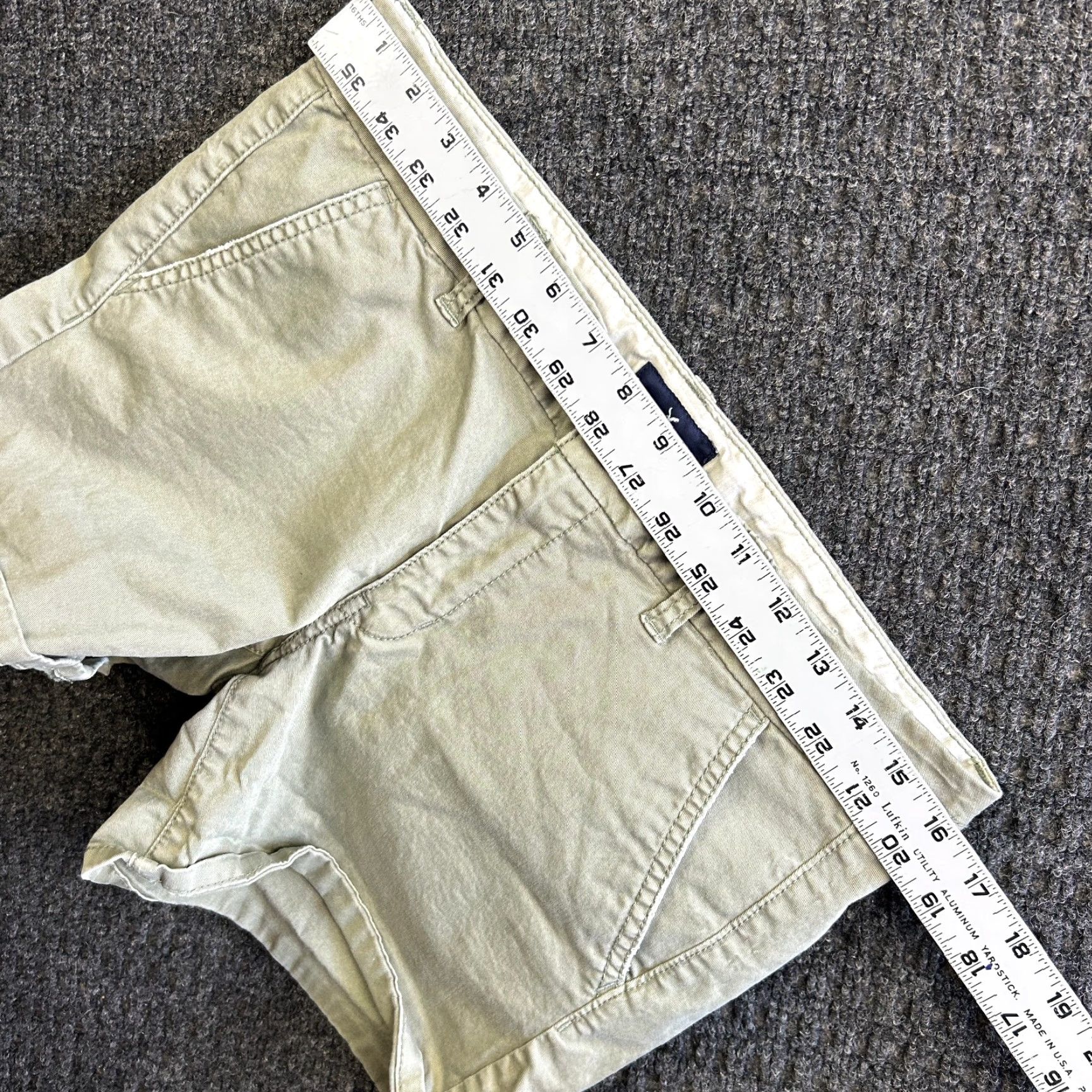 American Eagle Outfitters VINTAGE American Eagle Outfitters Chino Shorts 8 Green Low Rise 5-Pocket Design Zip Button Logo Casual Women US Retro Size 30" / US 8 / IT 44 - 6 Thumbnail
