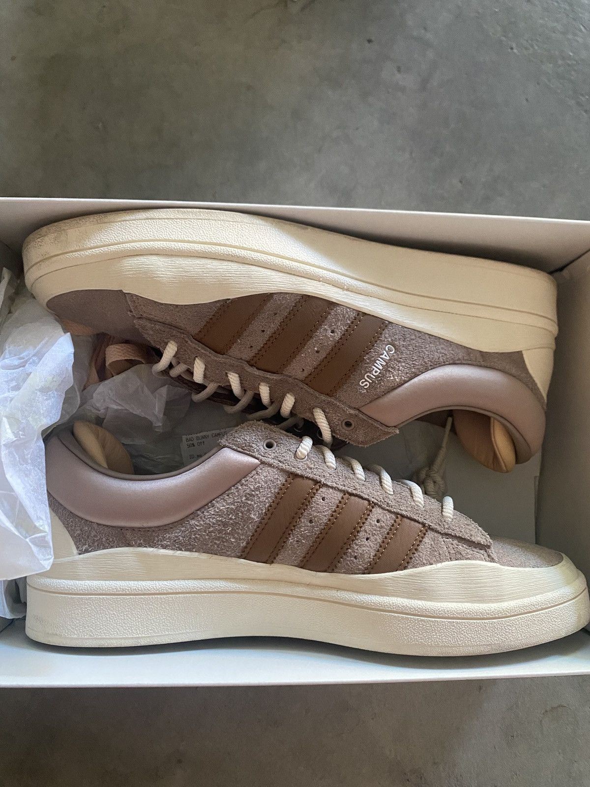 Adidas Adidas Bad Bunny Campus Brown Size US 11.5 / EU 44-45 - 1 Thumbnail