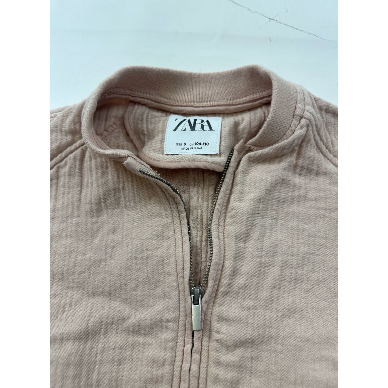 Zara Zara Jacket Womens Small Light Pink Sleeveless Full Zip Cotton Shirt Womens Small Pink Modern Artsy Outdoor Classic 90s Retro Jacket Ladies Women Size S / US 4 / IT 40 - 2 Thumbnail