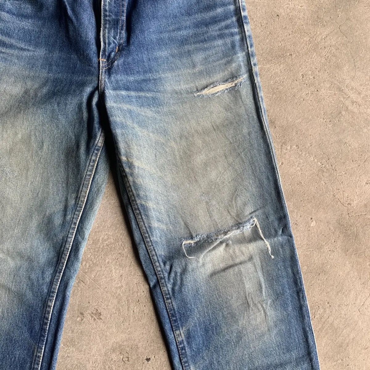 Edwin Vintage Edwin Distressed Jeans 30x31 BlueWash Ripped Denim Size US 30 / EU 46 - 6 Thumbnail
