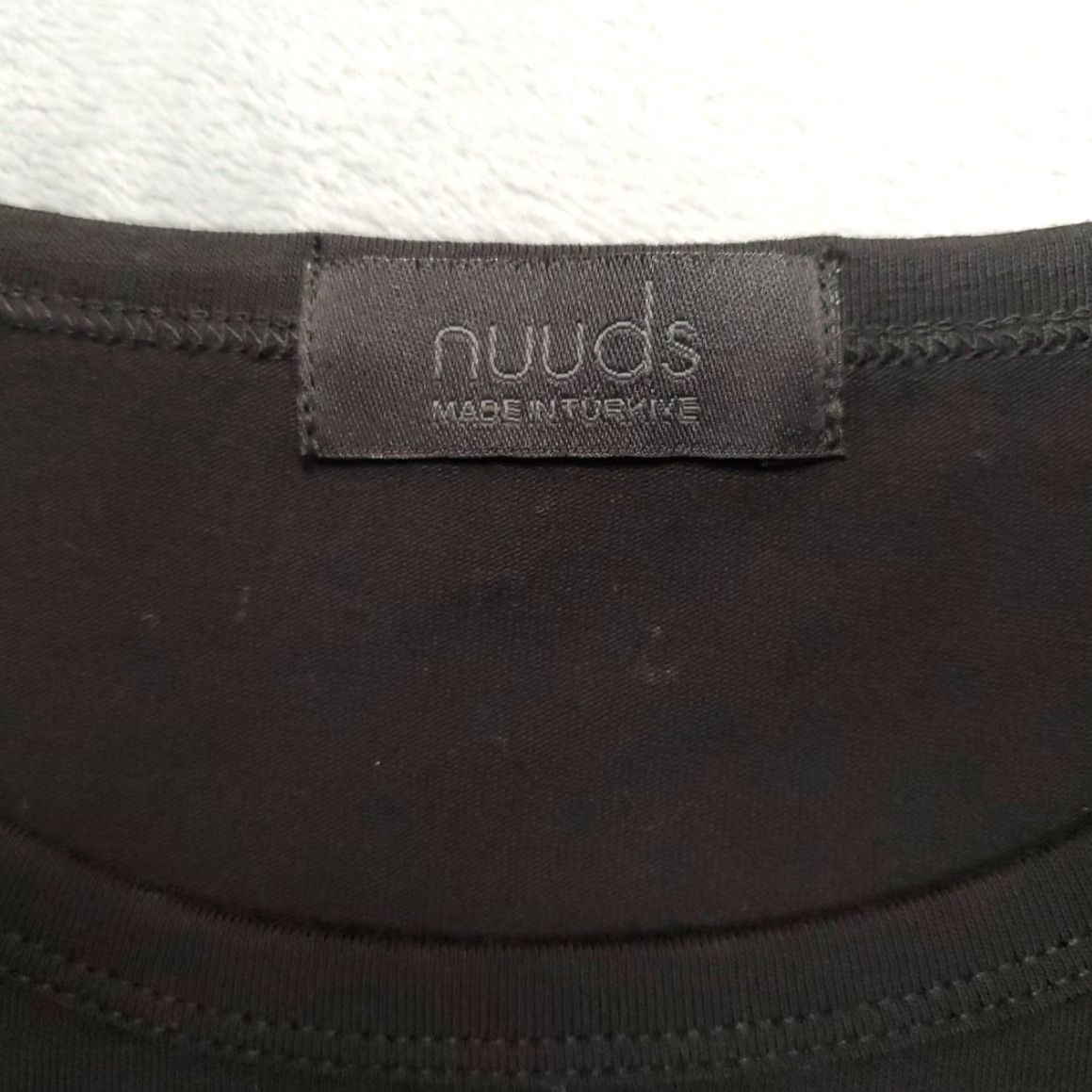 Vintage Nuuds Shirt Mens XL Black Short Sleeve Crewneck Stretch Cotton Blend Curved Hem Size US XL / EU 56 / 4 - 5 Thumbnail
