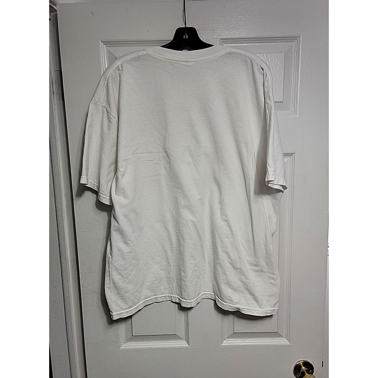 Gildan VINTAGE The Art Of America USA FLAG Shirt XL Mens White Cotton Heavyweight Gildan Ultra Cotton T-Shirt Size US XL / EU 56 / 4 - 4 Thumbnail