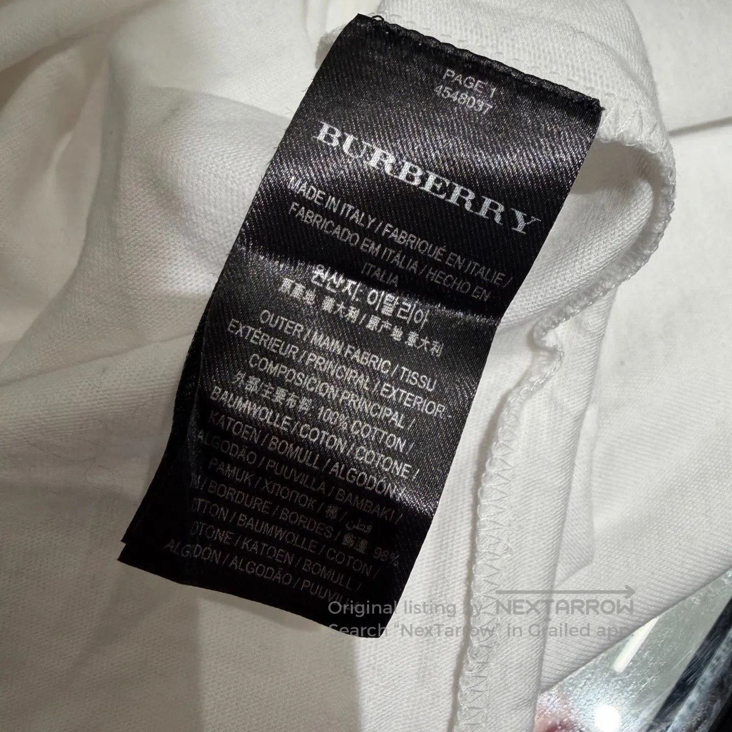 Burberry Burberry Blue White Short Sleeve T-shirt. Size XXS / US 00 / IT 34 - 7 Thumbnail