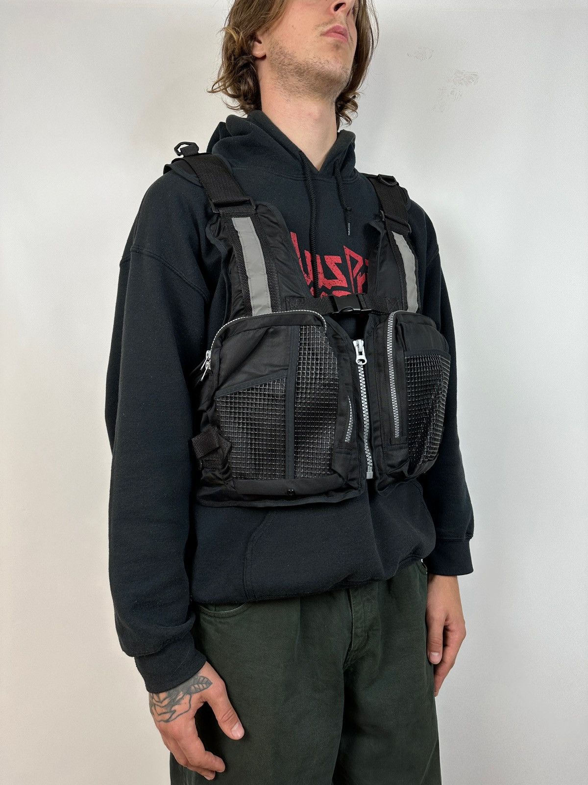 Japanese Brand Multipocket Cargo Utility Vest Y2K Size US XL / EU 56 / 4 - 4 Thumbnail