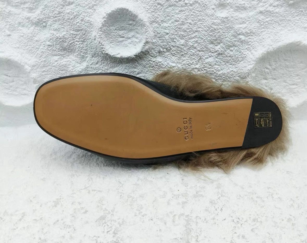 Gucci Gucci Princetown Black Fur Mules for Men - Size US 8.5 / EU 41-42 - 3 Thumbnail