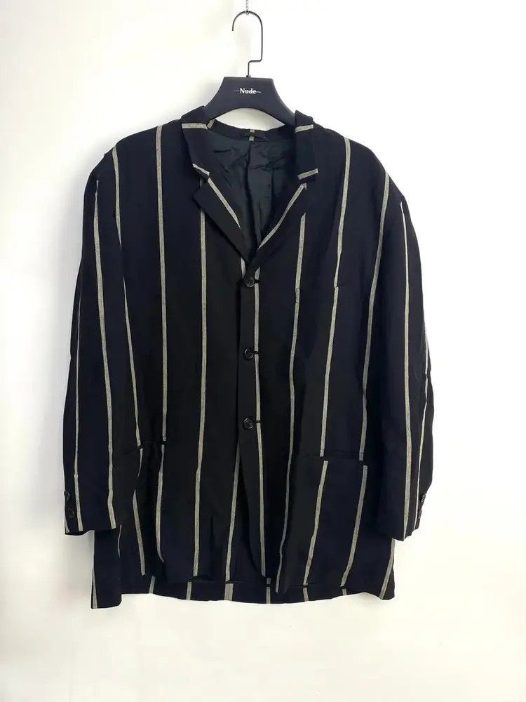 Yohji Yamamoto Yohji Yamamoto Yohji Yamamoto Y's Stripe Blazer Jacket-250 Size US M / EU 48-50 / 2 - 1 Thumbnail
