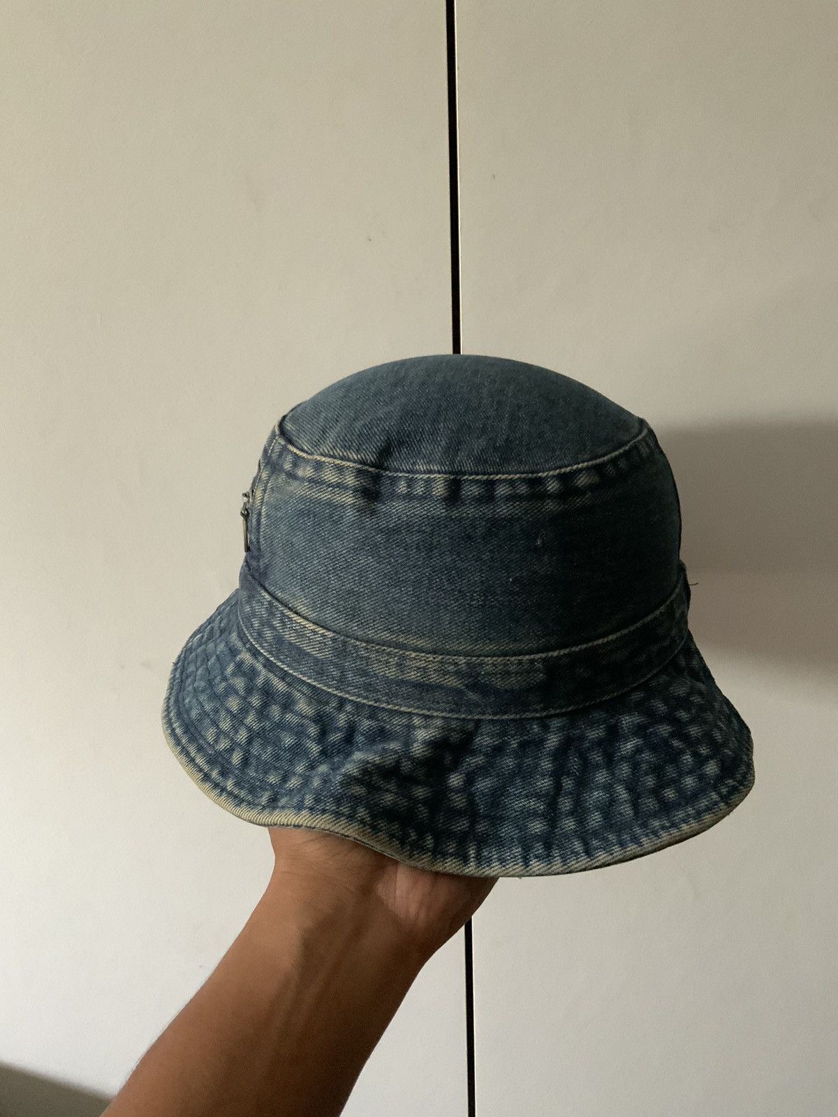 Hat Club Light Wash Fade Pocket Zip Denim Bucket Hat Size ONE SIZE - 3 Thumbnail