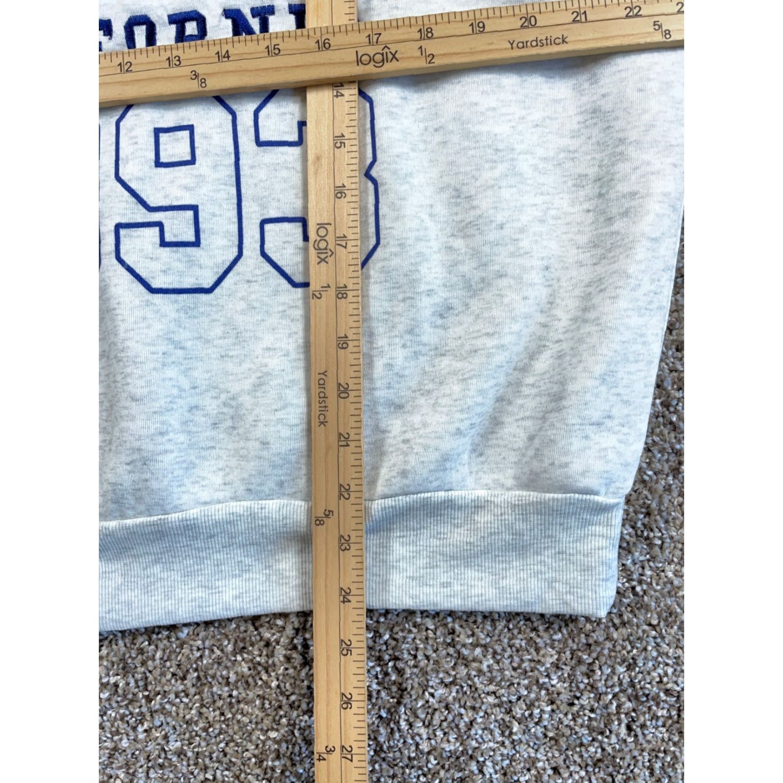 Etro Retro Sweatshirt 1/4 Zip Los Angeles California Women's Medium Gray Embroidered Size M / US 6-8 / IT 42-44 - 7 Thumbnail