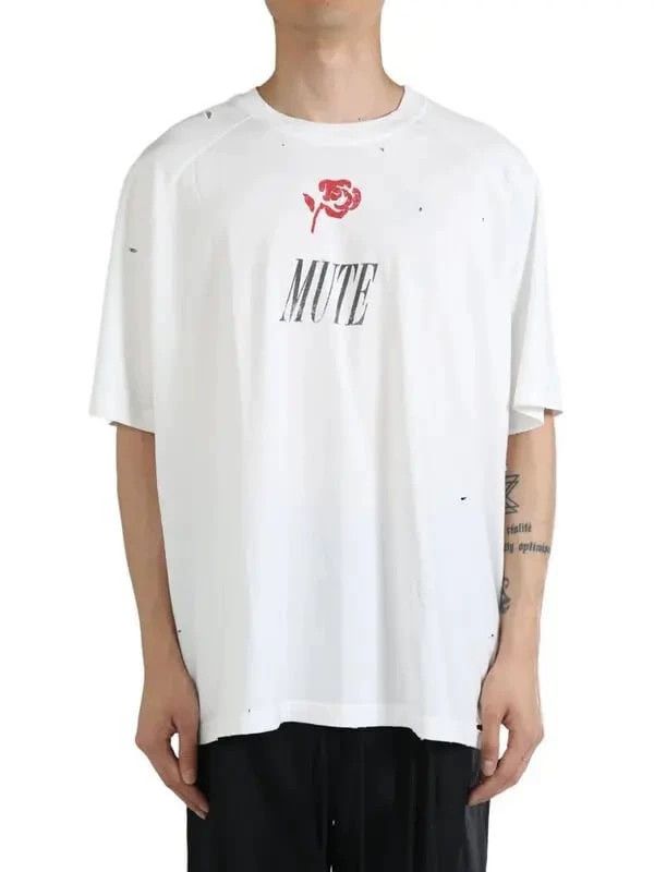 Song For The Mute Song For The Mute rose print distressed short sleeve Size US M / EU 48-50 / 2 - 6 Thumbnail