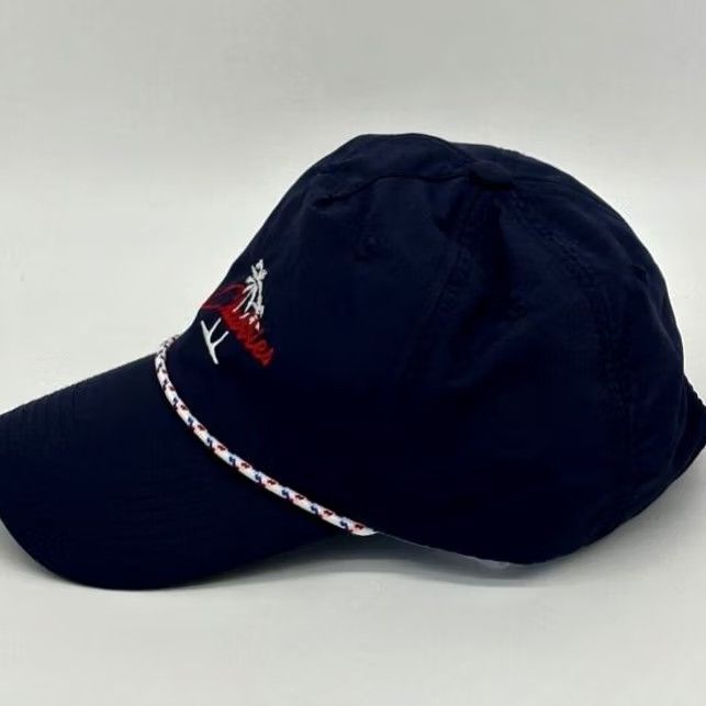 Chubbies Chubbies Hats Strapback Navy Blue Nylon Rope Brim Cap Surfer Mens OSFA New Size ONE SIZE - 3 Thumbnail