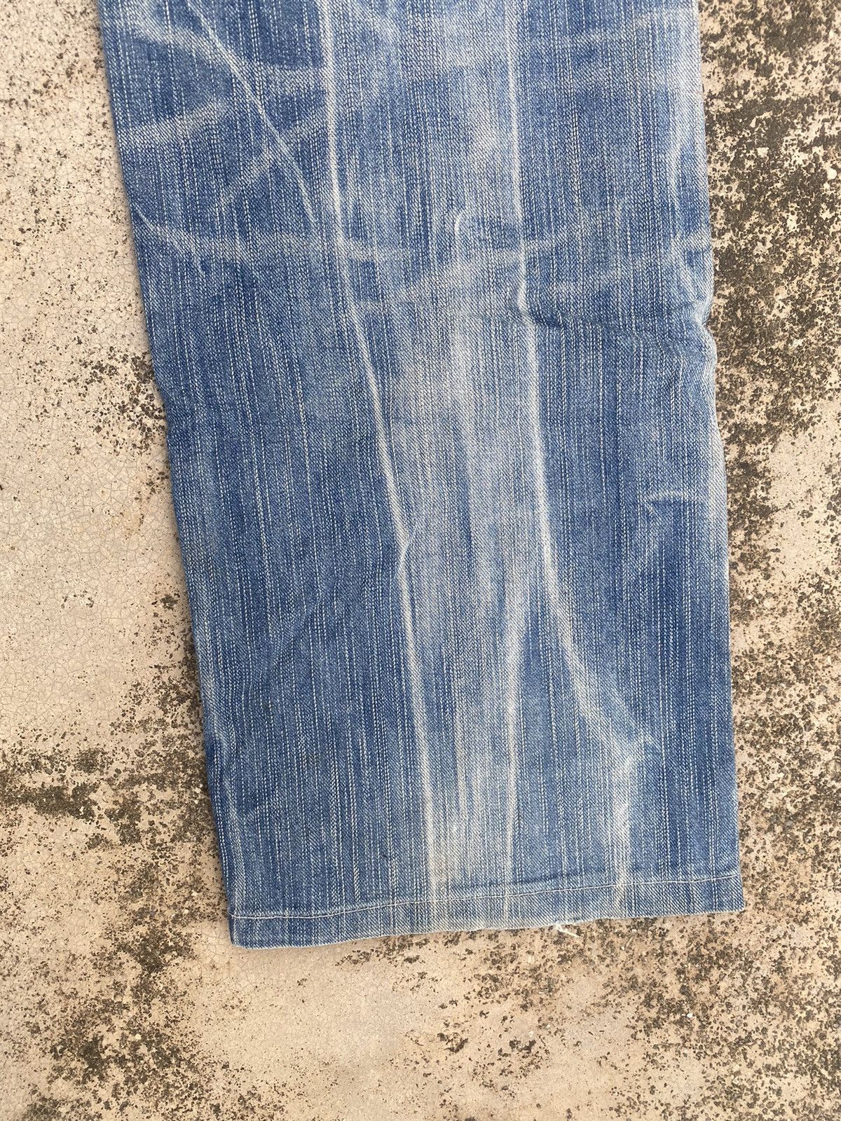 Edwin × Japanese Brand × Vintage Vintage y2K Edwin Distressed Honeycomb Denim Jeans Size US 33 - 19 Thumbnail