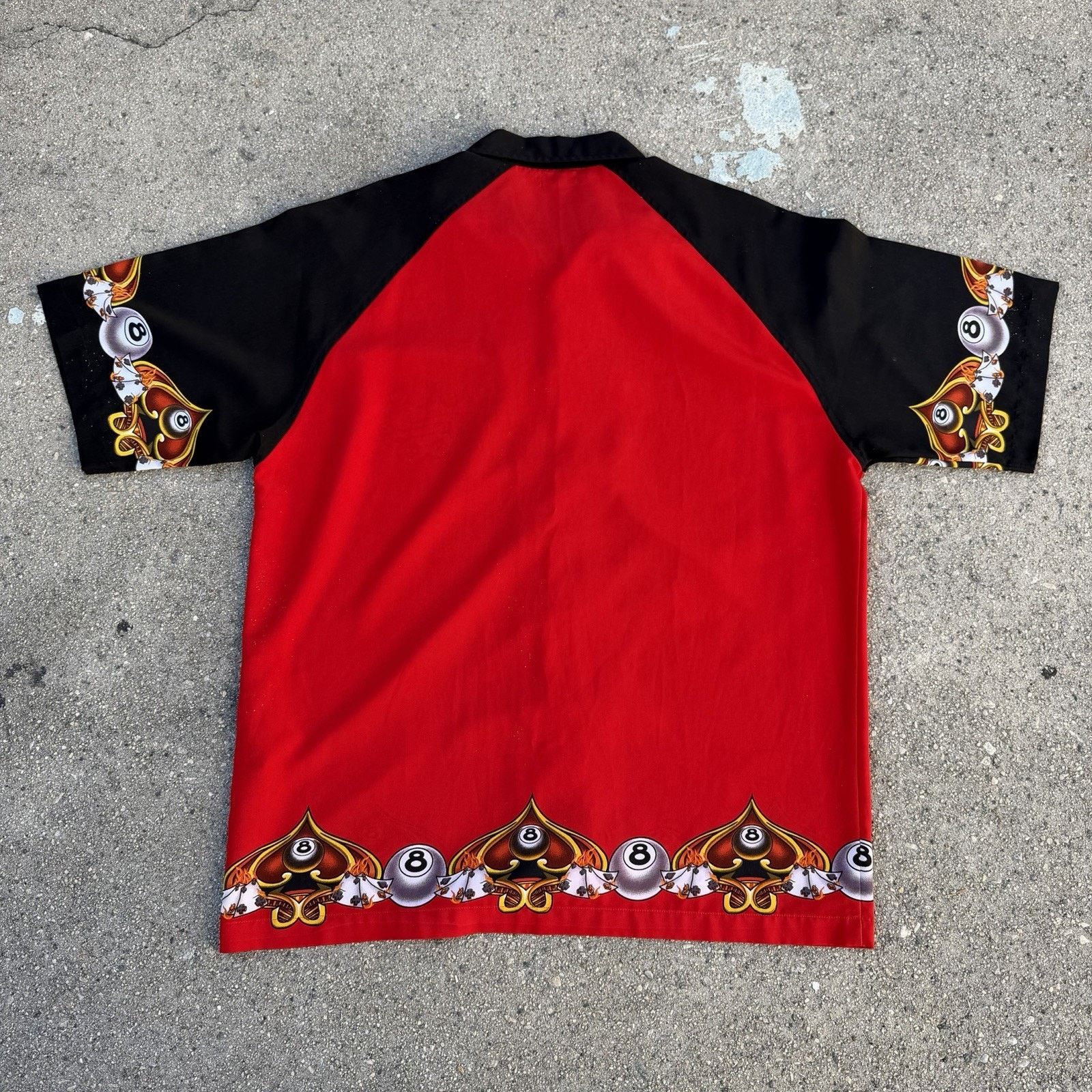 JNCO × Vintage Vintage 90s Y2K Jnco Jeans Crown 8 Ball Button Up Shirt L/XL Size US L / EU 52-54 / 3 - 3 Thumbnail