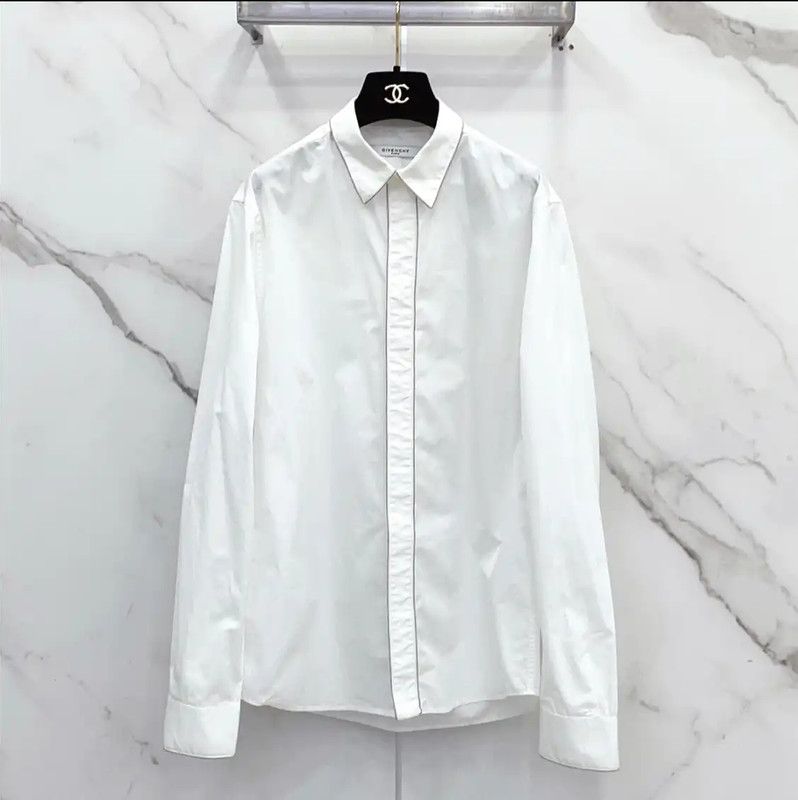 Givenchy Givenchy White Cotton Long Sleeve Shirt 0089 Size S / US 4 / IT 40 - 1 Thumbnail