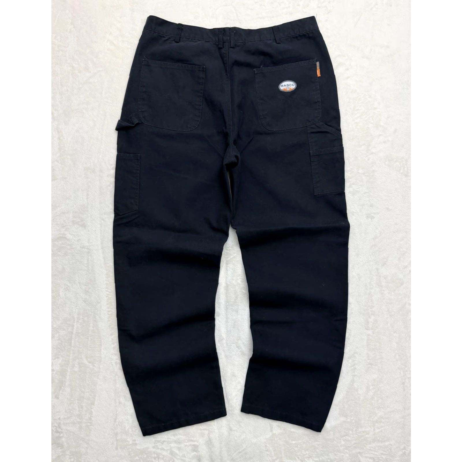 Vintage Rasco FR Jeans Pants Mens 38x35 Black Canvas Flame-Resistant Carpenter Work Pants Jeans Regular Inseam 35 in Men Black Rasco FR Size US 38 / EU 54 - 7 Thumbnail