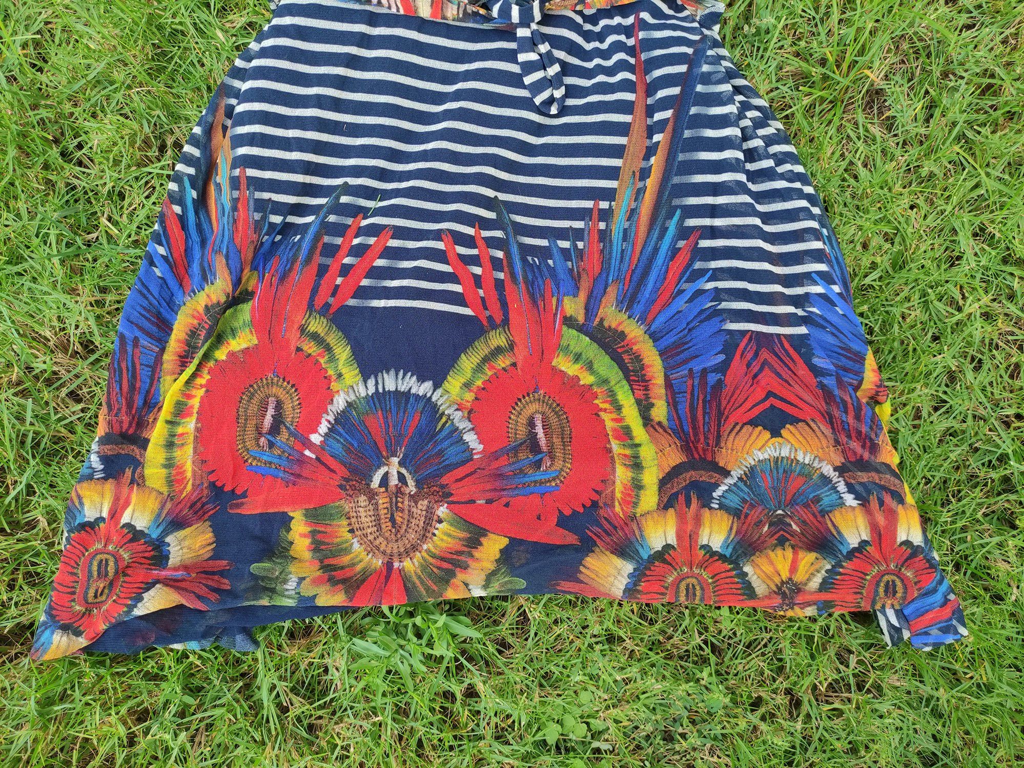 Jean Paul Gaultier Jean Paul Gaulter Striped Feather Sailor Parrot Aztec Dress Size M / US 6-8 / IT 42-44 - 12 Thumbnail