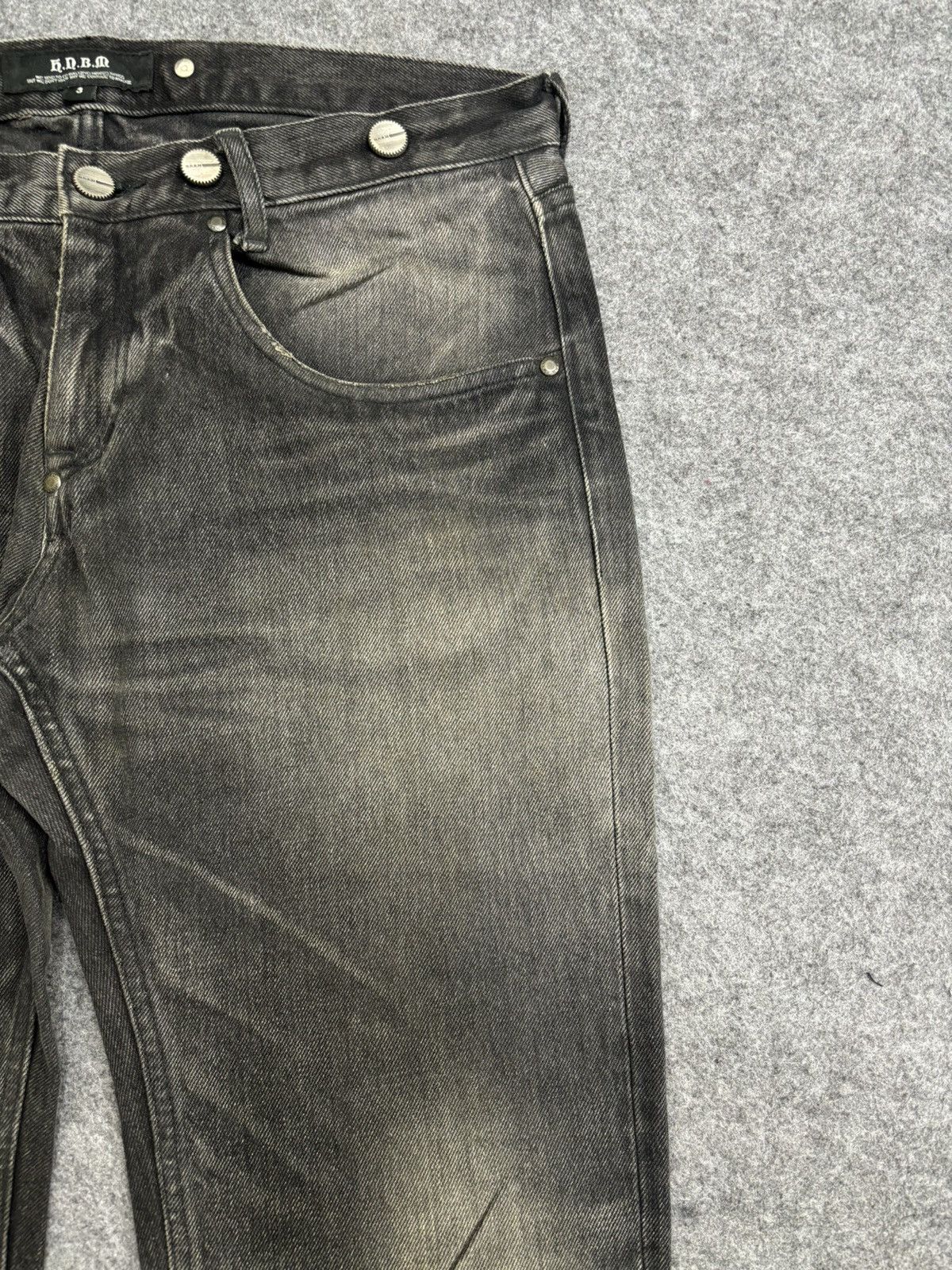 Designer 💥Archival💥H.N.B.M Sick Designer Curve Suspender Jeans F500 Size US 34 / EU 50 - 3 Thumbnail