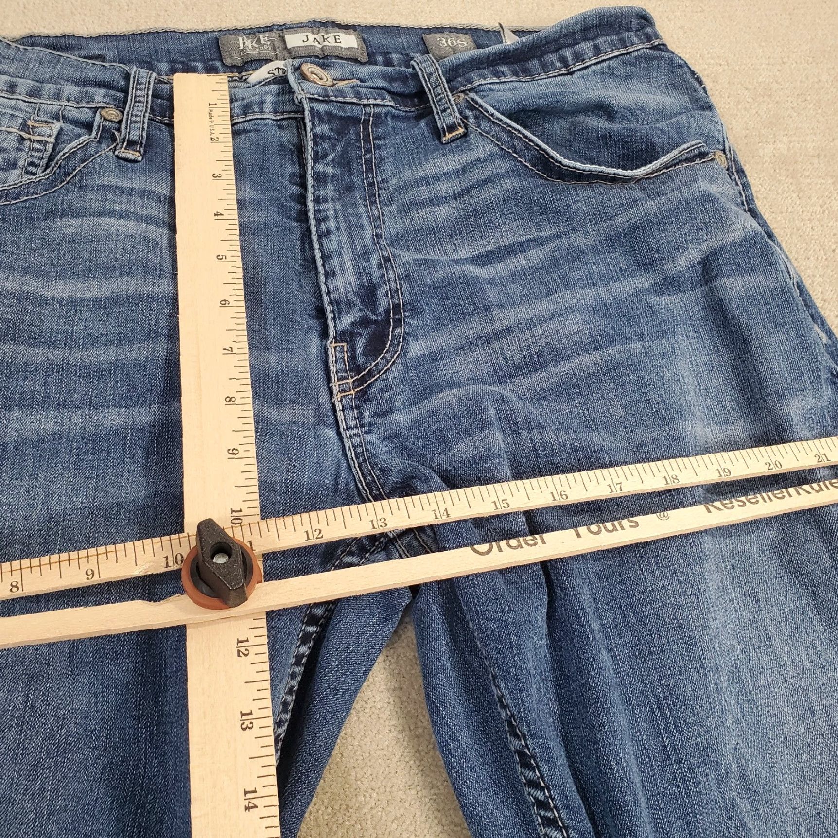 Vintage BKE Buckle Jeans Mens 36 Jeans Straight Leg Blue Medium Wash Denim Non-Vintage casual 30 in Inseam Buckle Logo Pockets Regular fit Mens Size US 36 / EU 52 - 4 Thumbnail