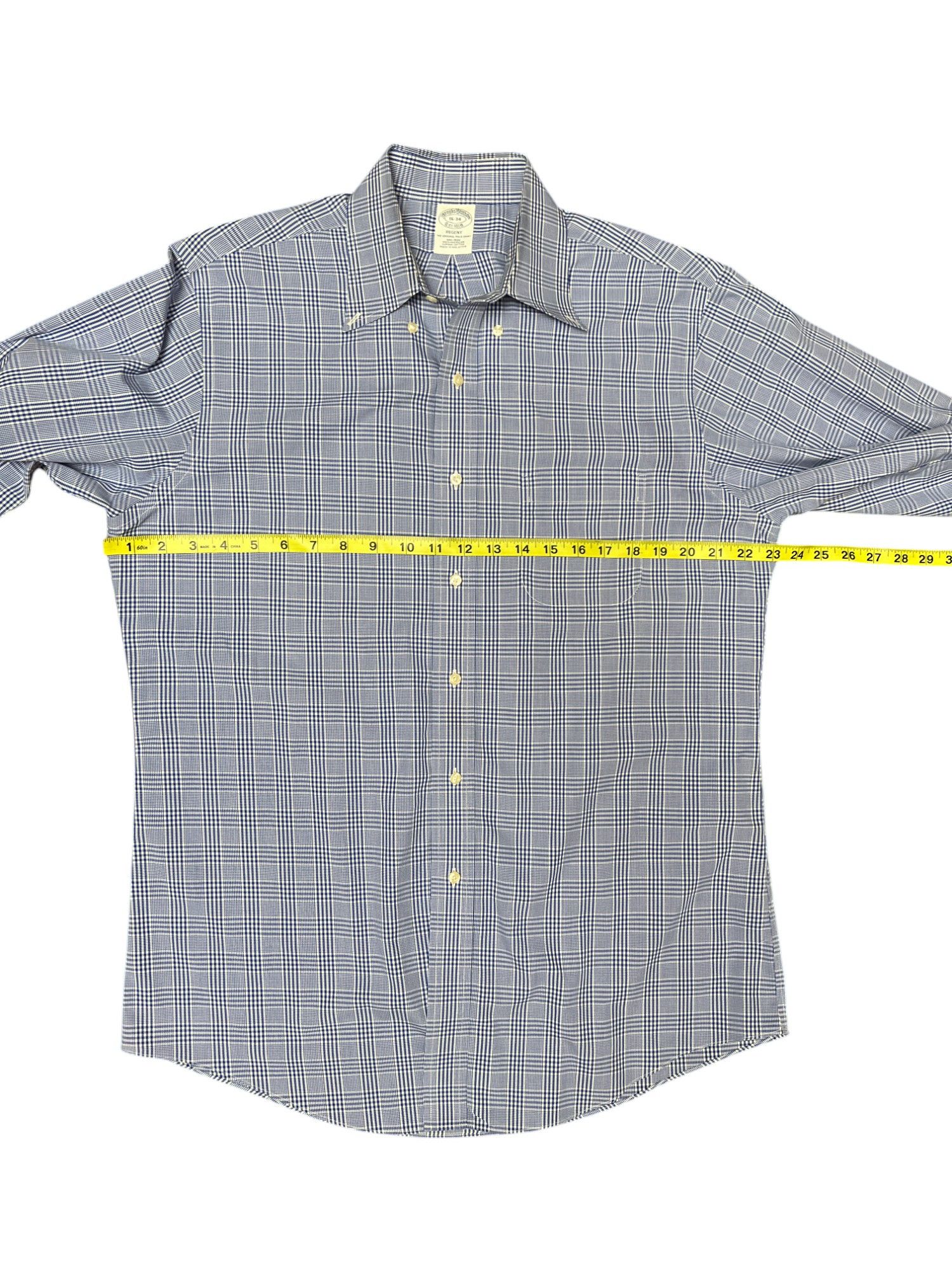 Brooks Brothers Brooks Brothers Regent Button Down Shirt 16-34 Blue Check Size US M / EU 48-50 / 2 - 10 Thumbnail