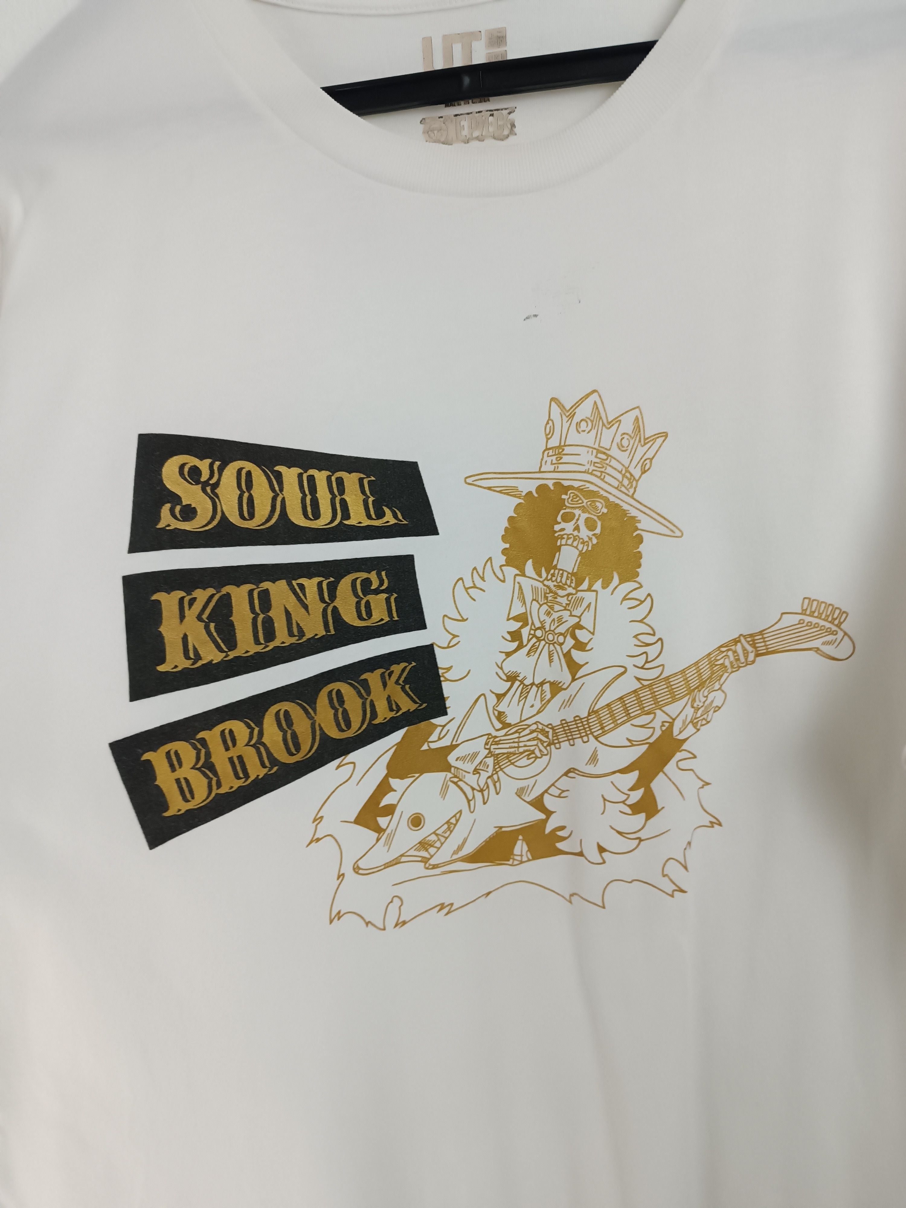 Anime VINTAGE ONE PIECE SOUL KING BROOK TEE naruto bleach dragon Size US M / EU 48-50 / 2 - 10 Thumbnail