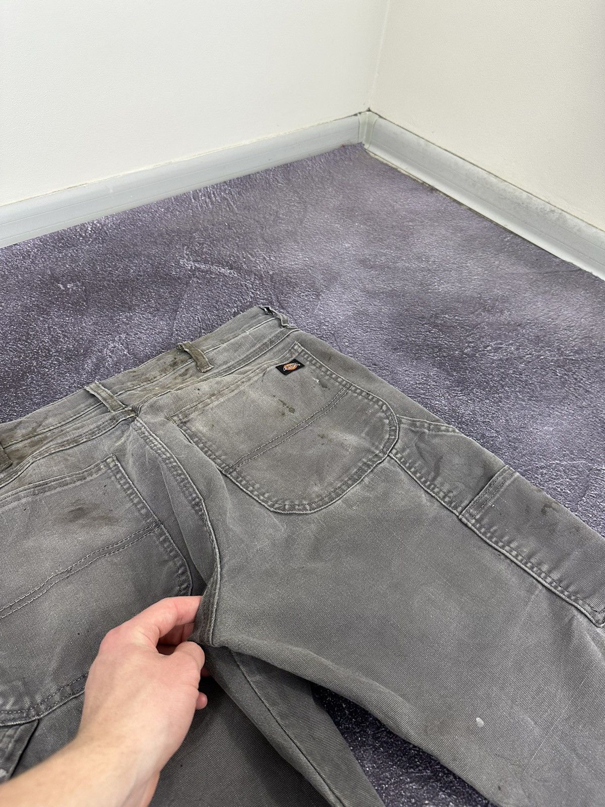 Dickies Vintage Dickies Faded Grey Distressed Y2K Hype Work Pants Size US 34 / EU 50 - 8 Thumbnail