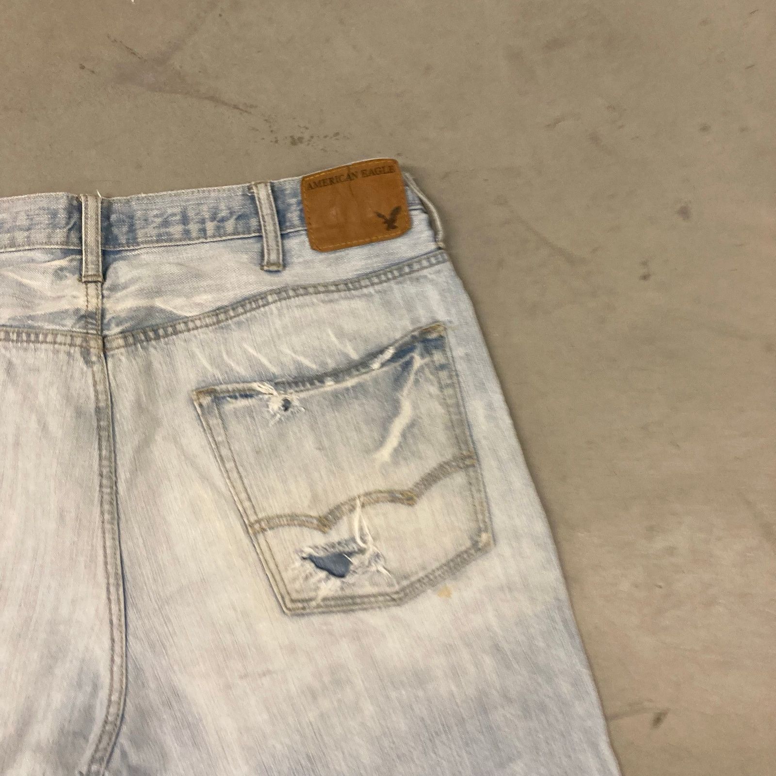 American Eagle Outfitters × Vintage Y2K American eagle flannel patchwork baggy jeans 38x32 Size US 38 / EU 54 - 4 Thumbnail