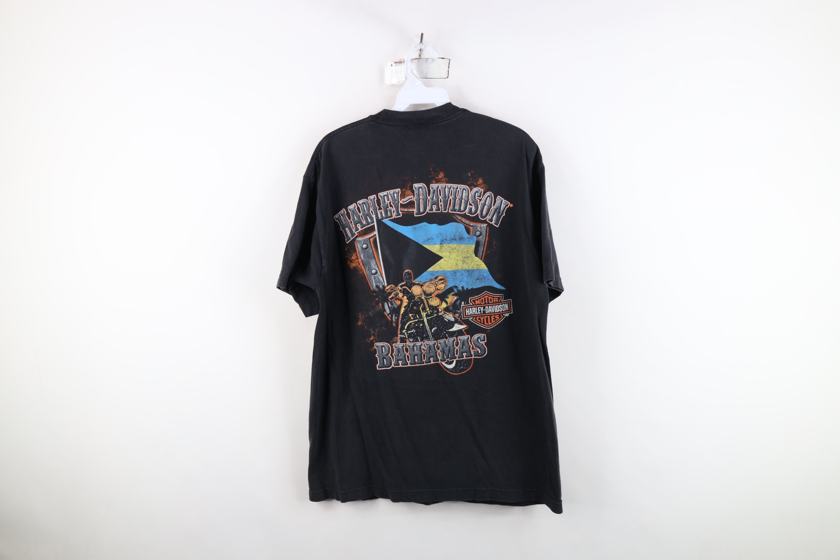 Harley Davidson Vintage Y2K Harley Davidson Spell Out Bahamas T-Shirt Black Size US L / EU 52-54 / 3 - 13 Thumbnail