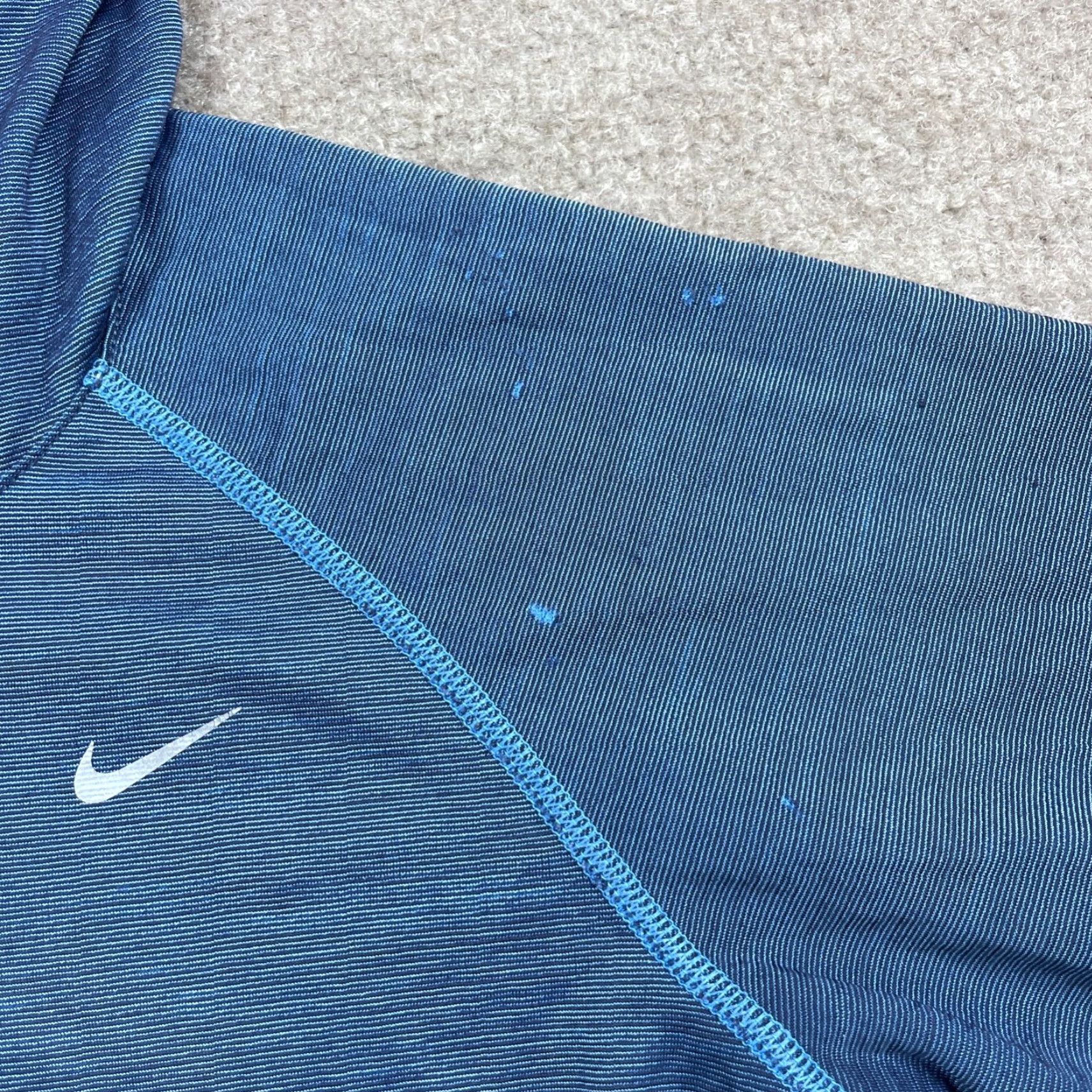 Nike Nike Hoodie Womens Medium Blue Pullover Fleece Hooded Self-Contained Zip 1/4 Zip Thermal Dri-FIT Regular Size M / US 6-8 / IT 42-44 - 4 Thumbnail
