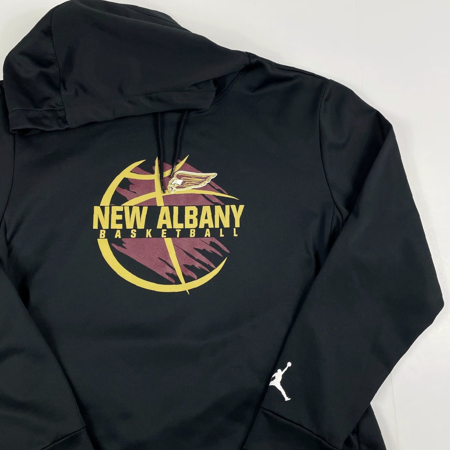 Jordan Brand Jordan Hoodie Mens Extra Large Black Pullover Fleece Lined New Albany Basketball Size US XL / EU 56 / 4 - 3 Thumbnail